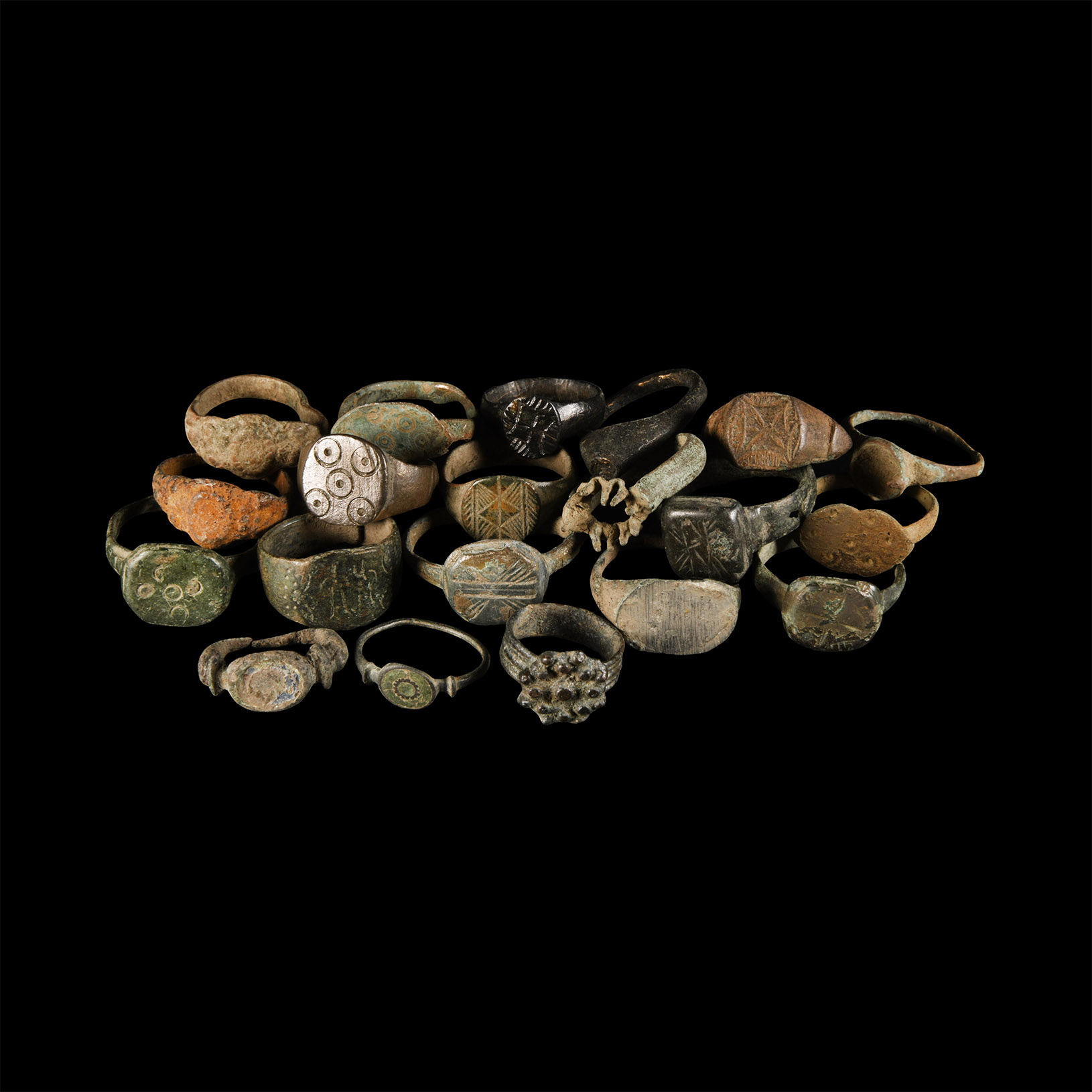 Roman to Post Medieval Bronze Ring Collection