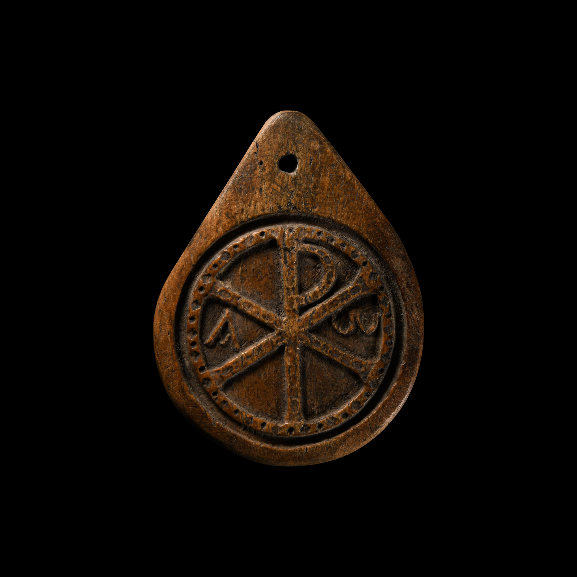 Byzantine Bone Pendant with Chi Rho