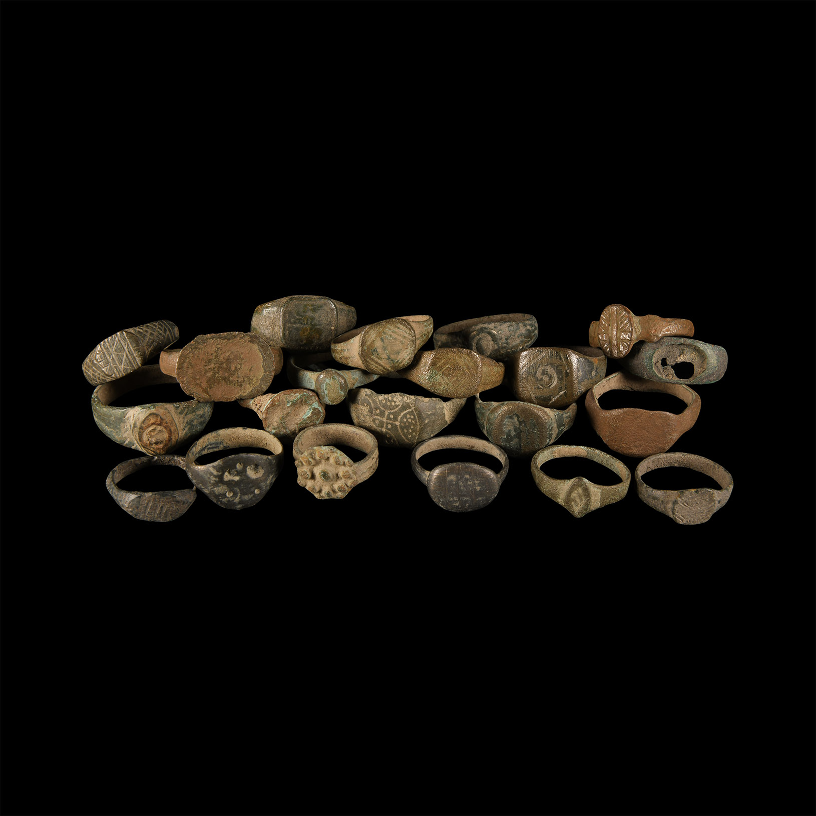 Roman to Post Medieval Bronze Ring Collection