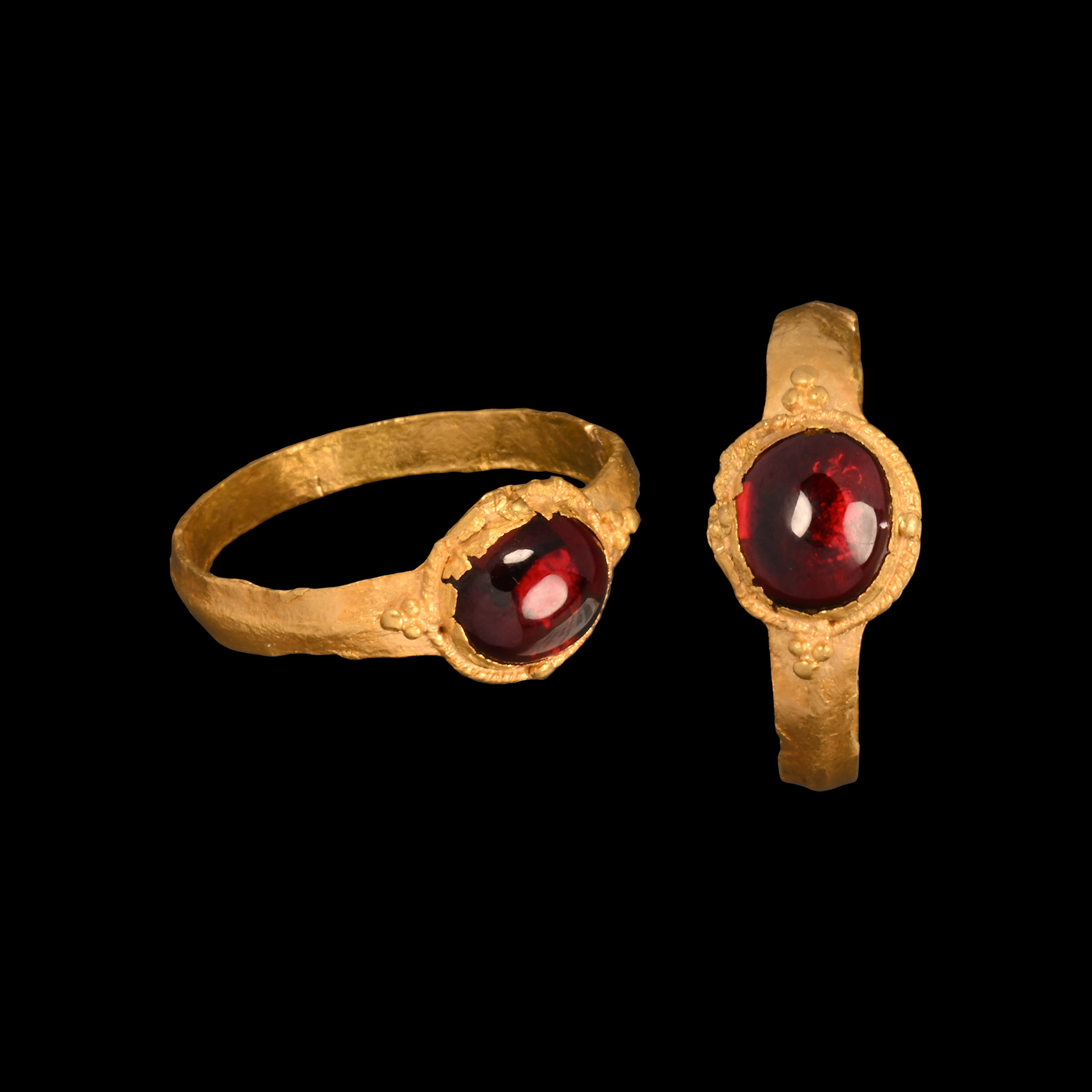 Medieval Gold Ring with Garnet