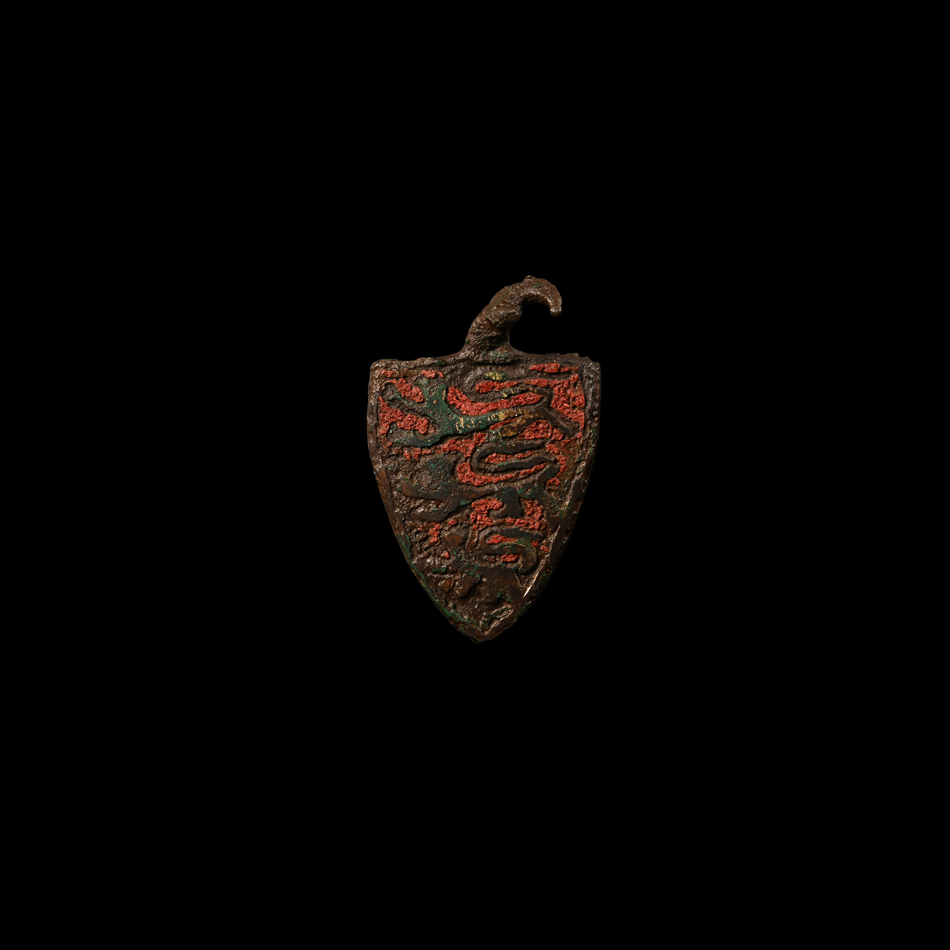 Medieval Knight's Heraldic Horse Harness Pendant with Royal Arms