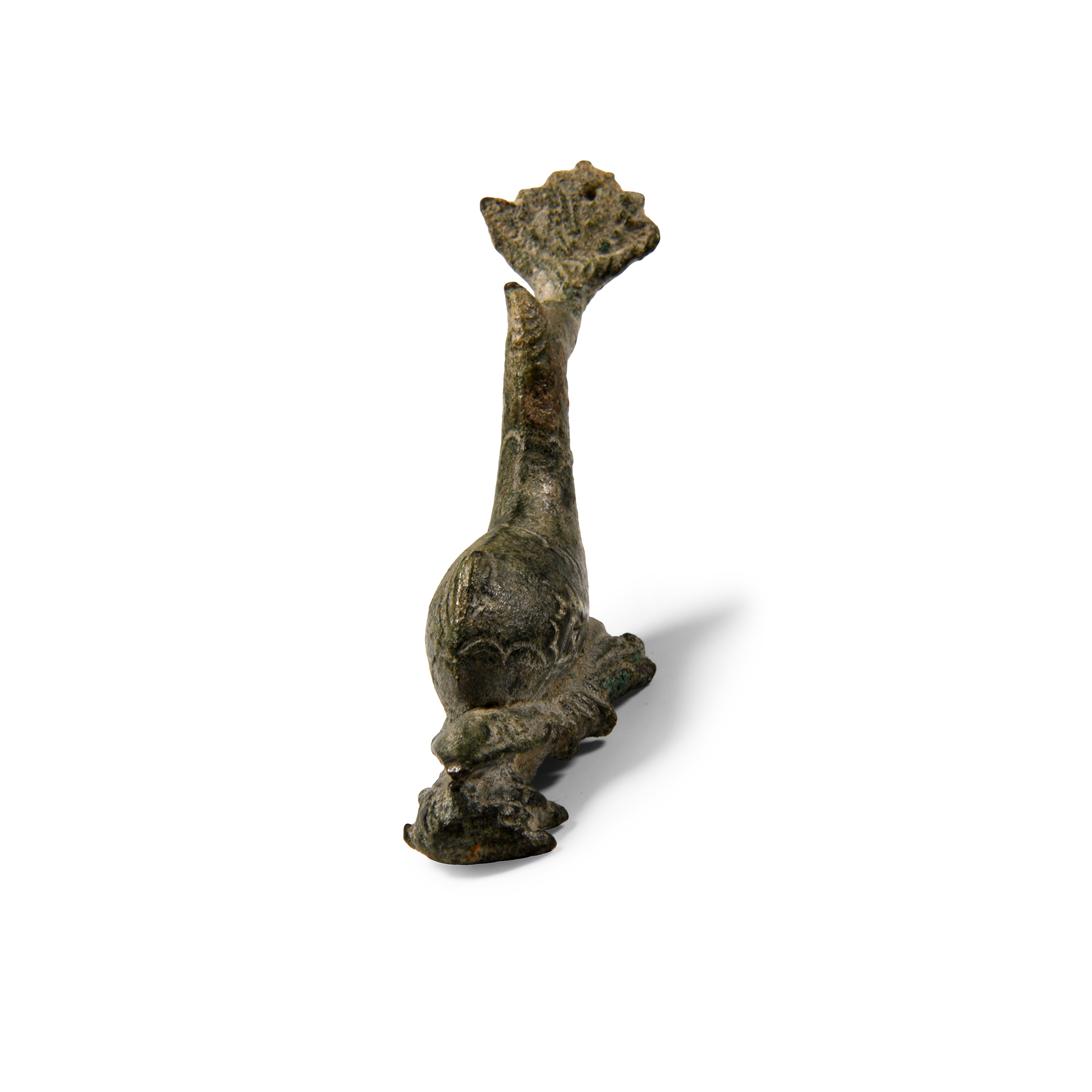 Roman Bronze Ornate Dolphin Holding a Turtle