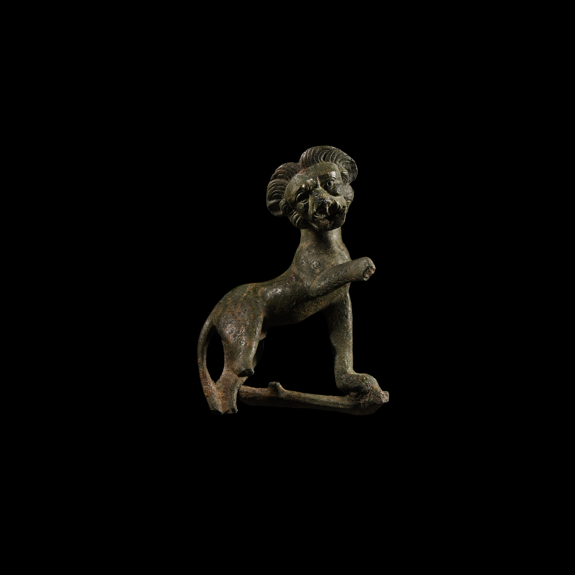 Roman Bronze Lion Statuette