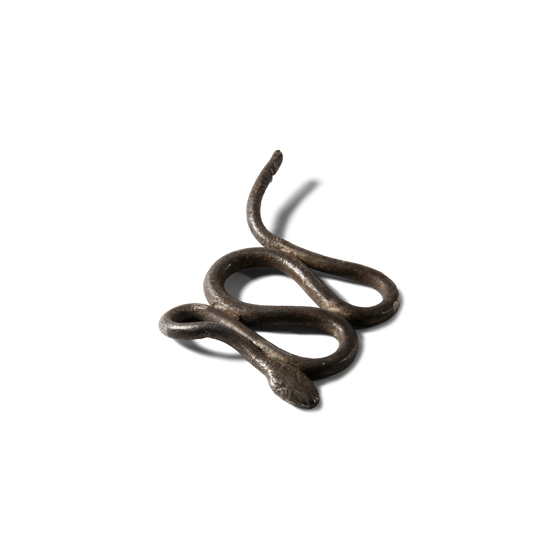 Large Romano-Egyptian Silver Snake Mount