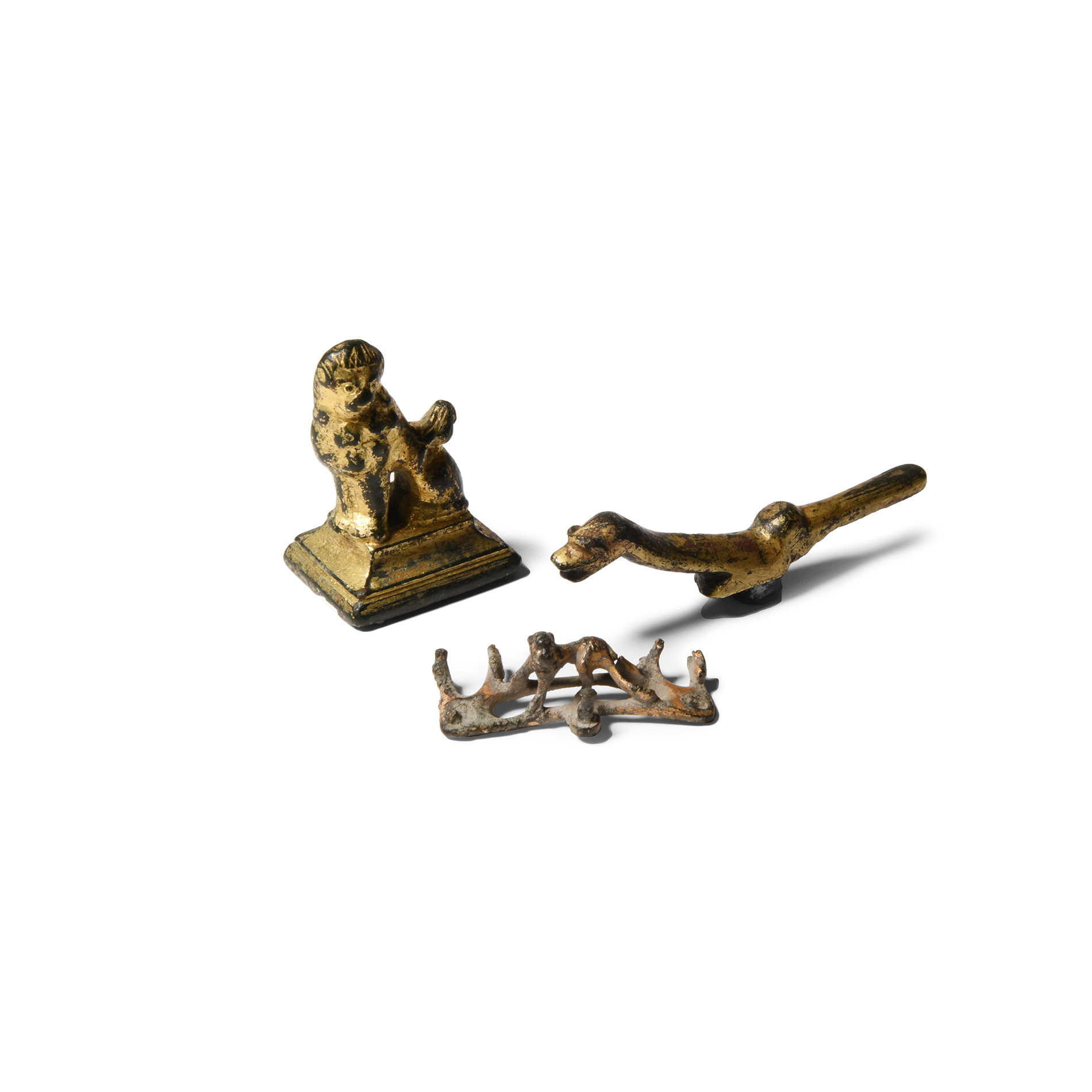Medieval Gilt Bronze Animal Collection