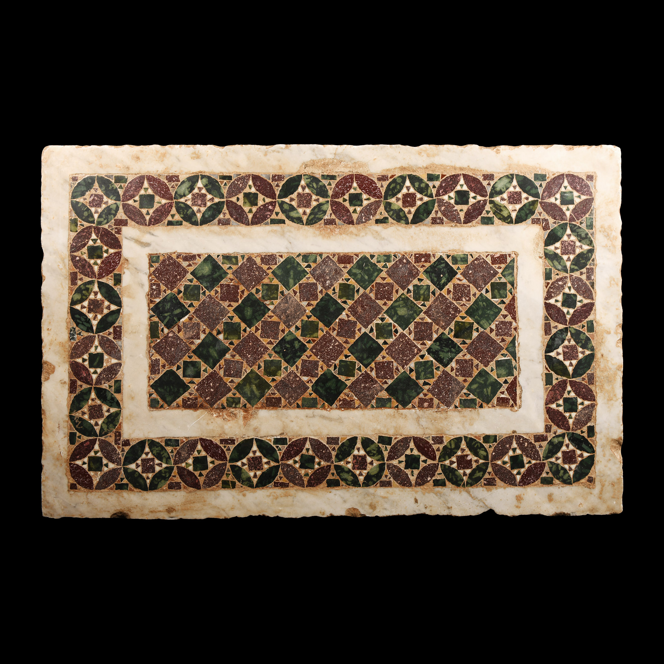 Byzantine Cosmatesque Marble Mosaic Panel