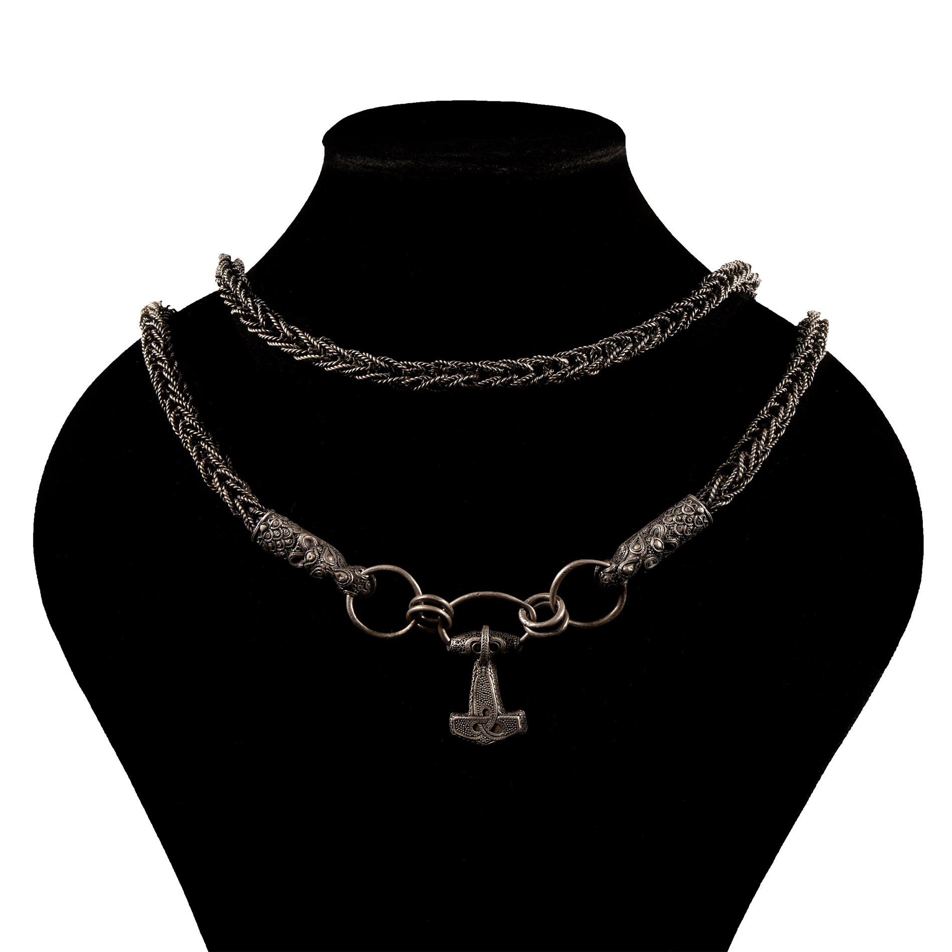 Viking Age Silver Thor's Hammer Necklace