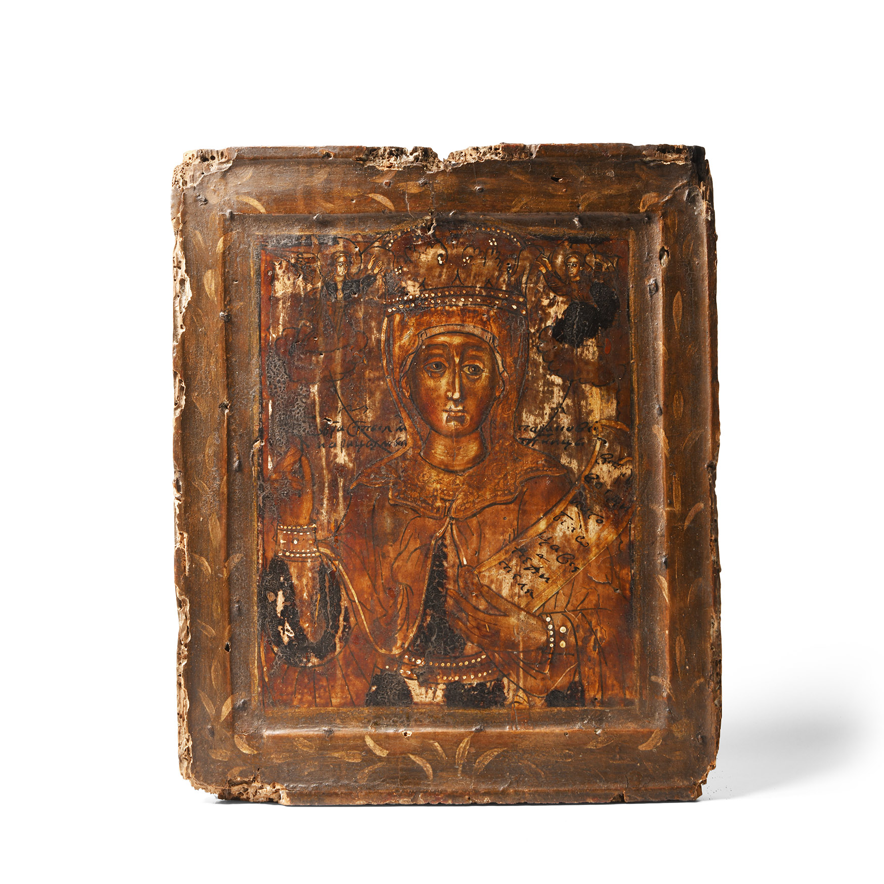 Gilt Painted Wooden Icon of Saint Paraskevi
