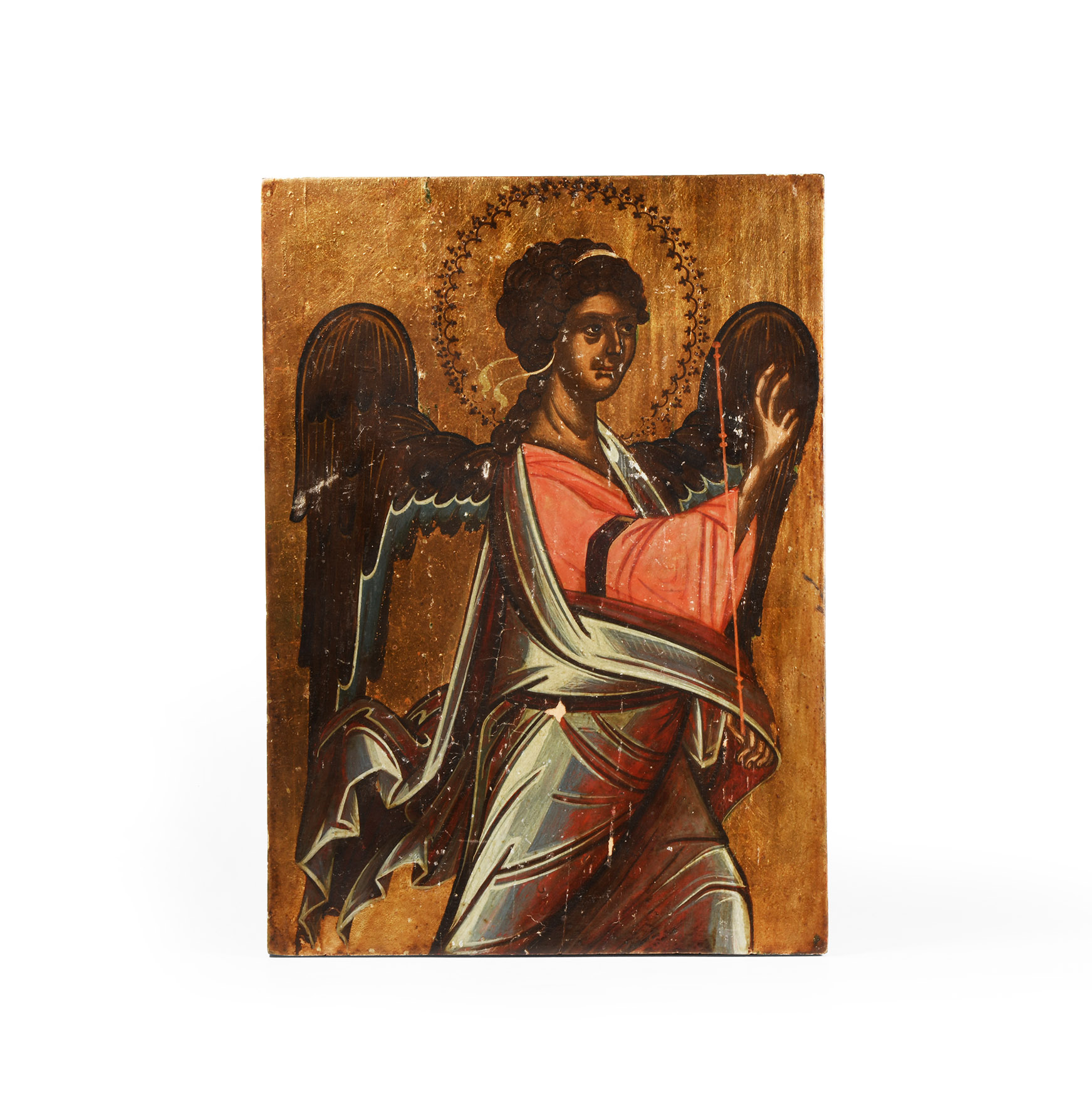 Gilt Wooden Icon of Archangel Gabriel
