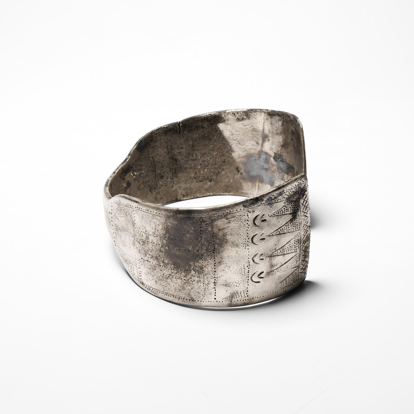 Large Western Asiatic Silver Bracelet