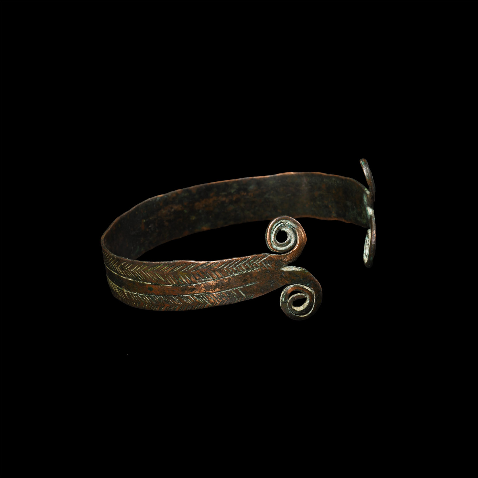 European Bronze Age Bracelet with Spectacle Terminals