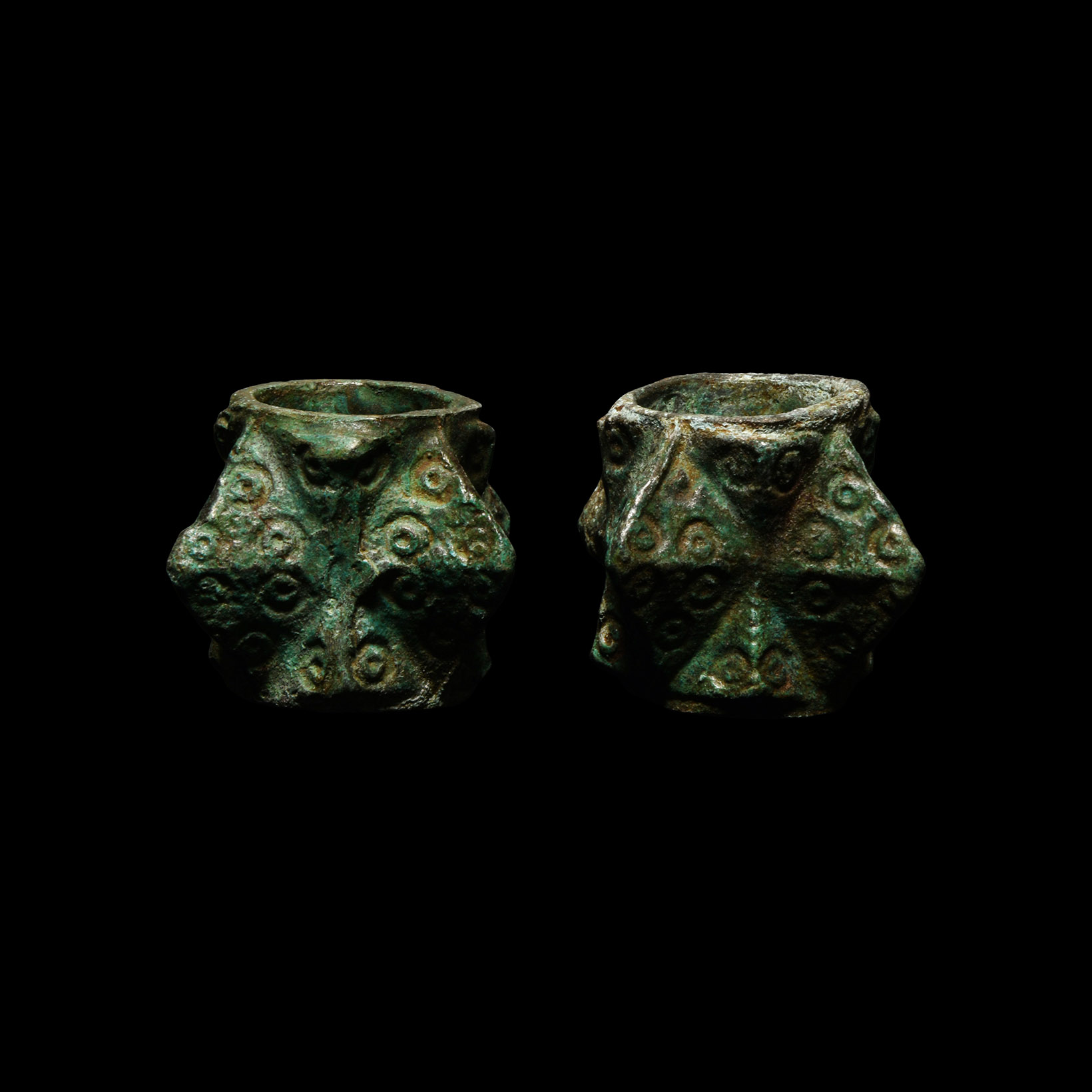 Medieval Decorated Bronze Macehead Group