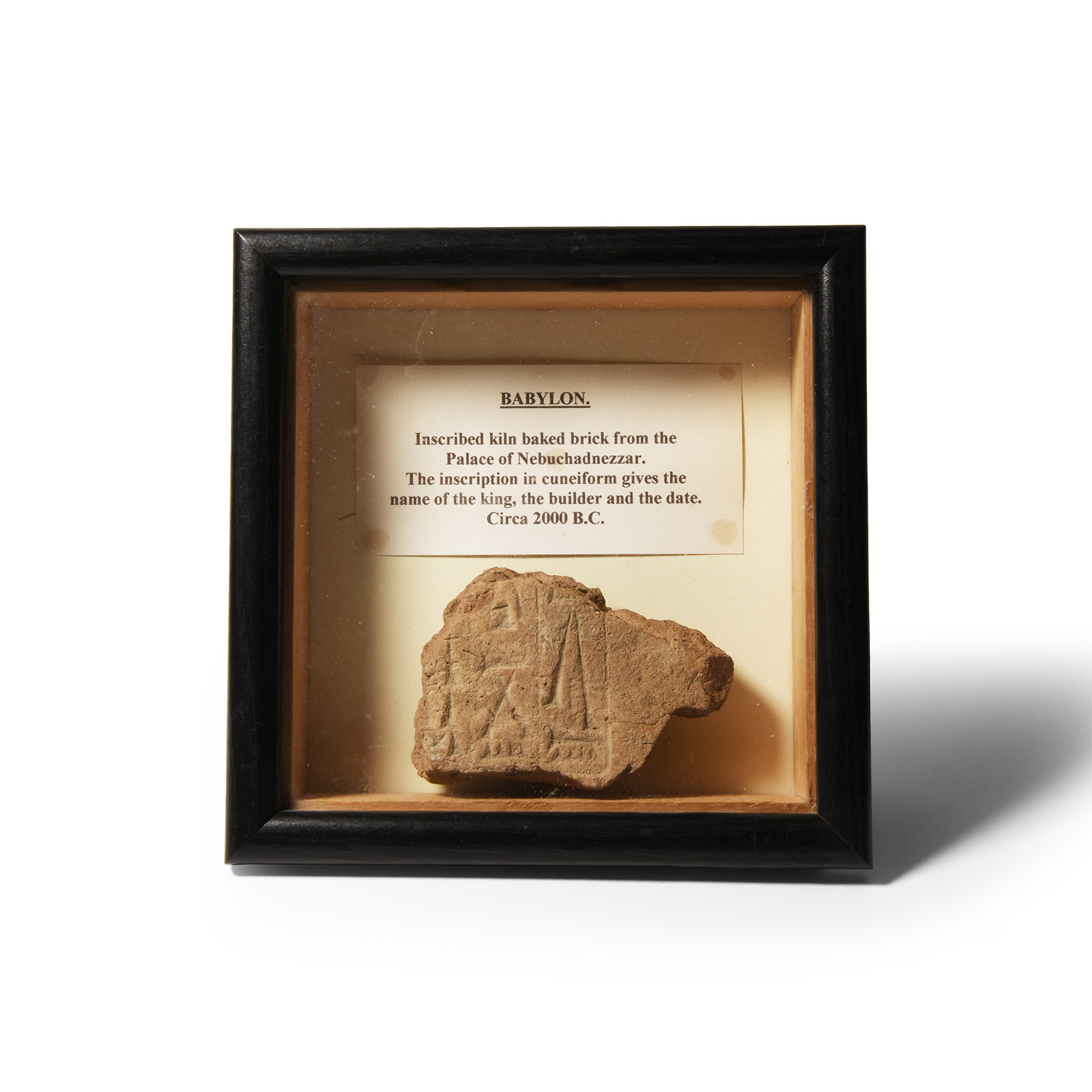 Babylonian Brick Fragment from the Grand Palace of Nebuchadnezzar