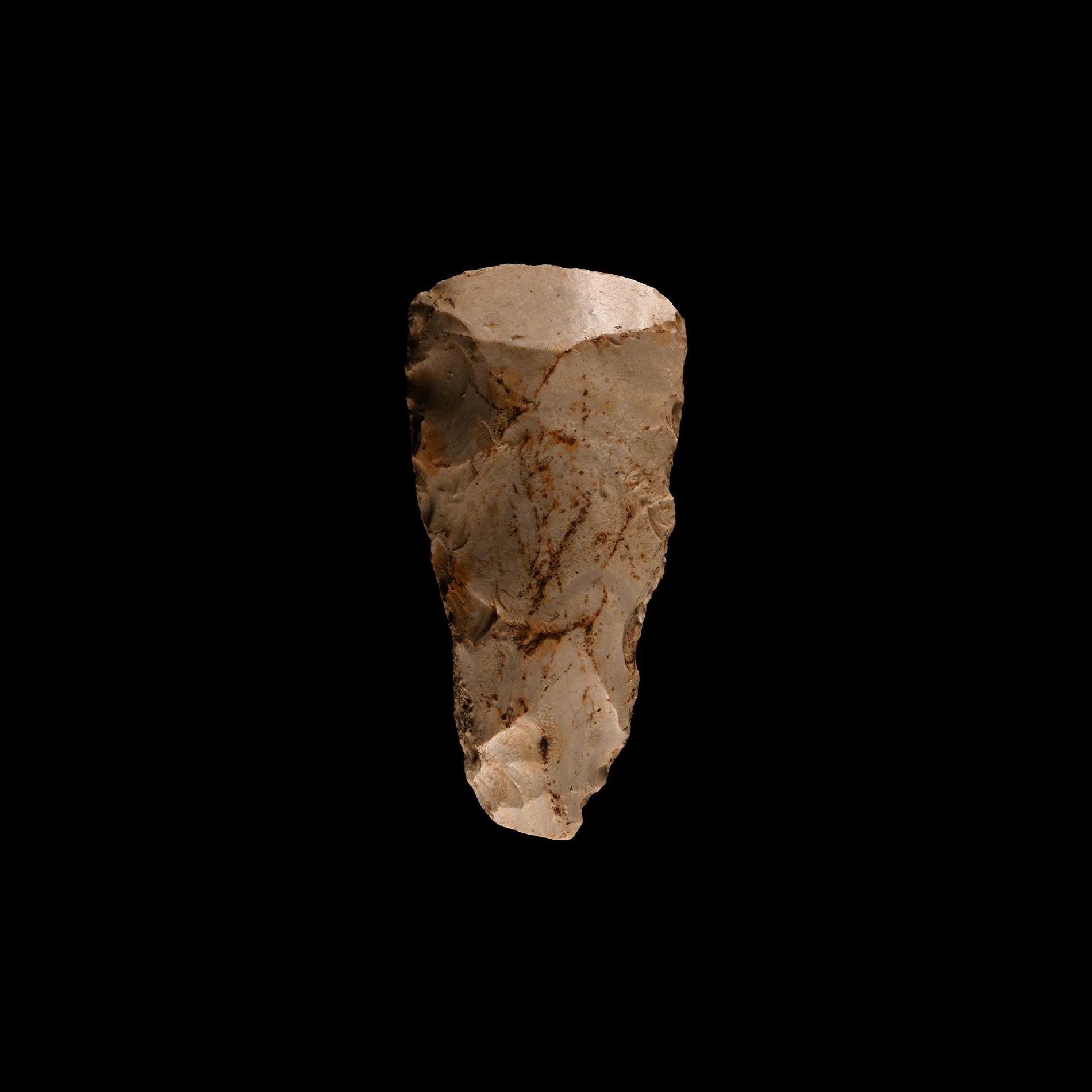 Stone Age Part Polished Knapped Flint Axe