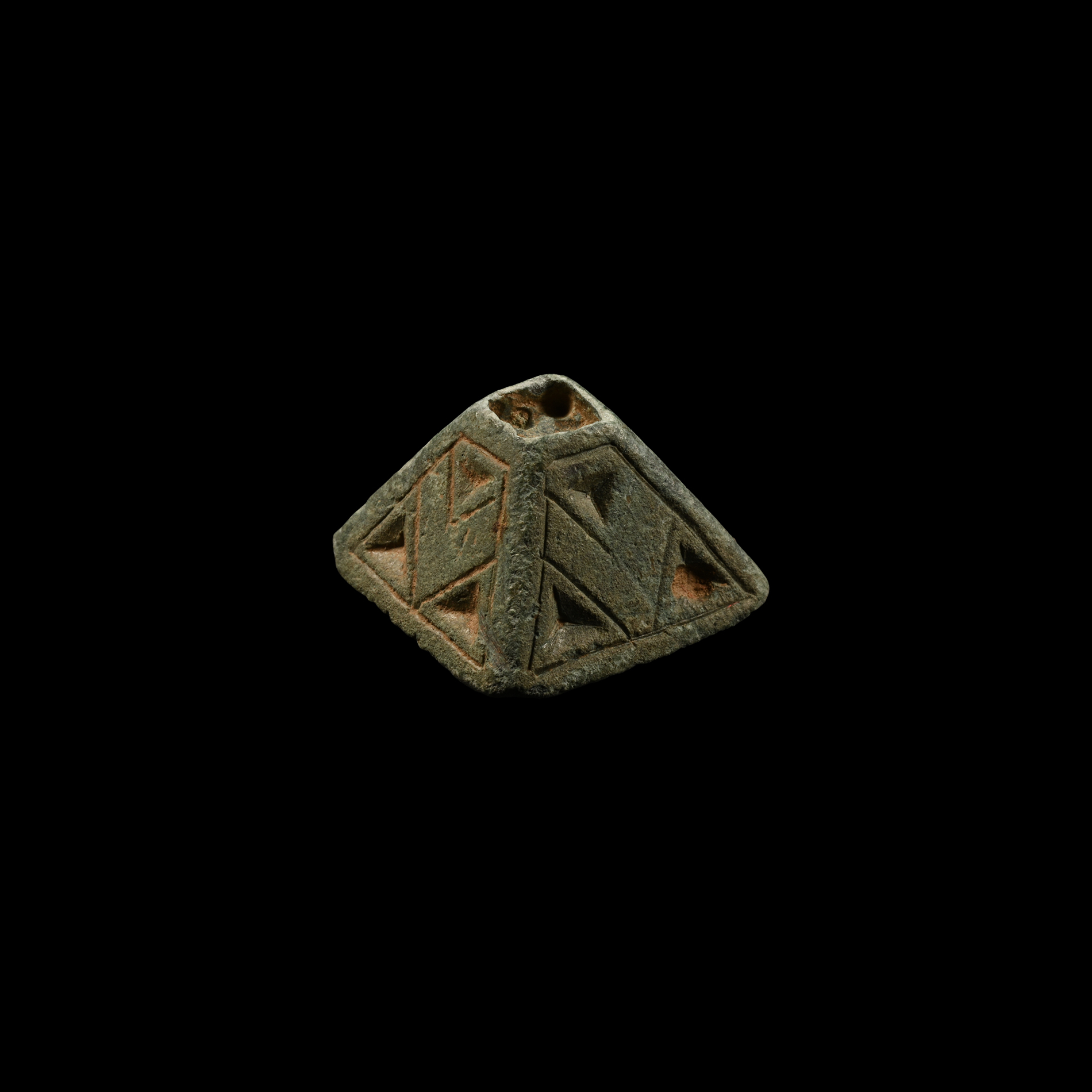 Anglo-Saxon Bronze Sword Scabbard Pyramid Mount