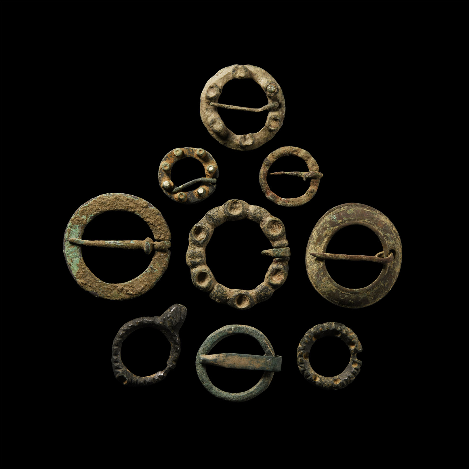 Medieval Bronze Ring Brooch Collection