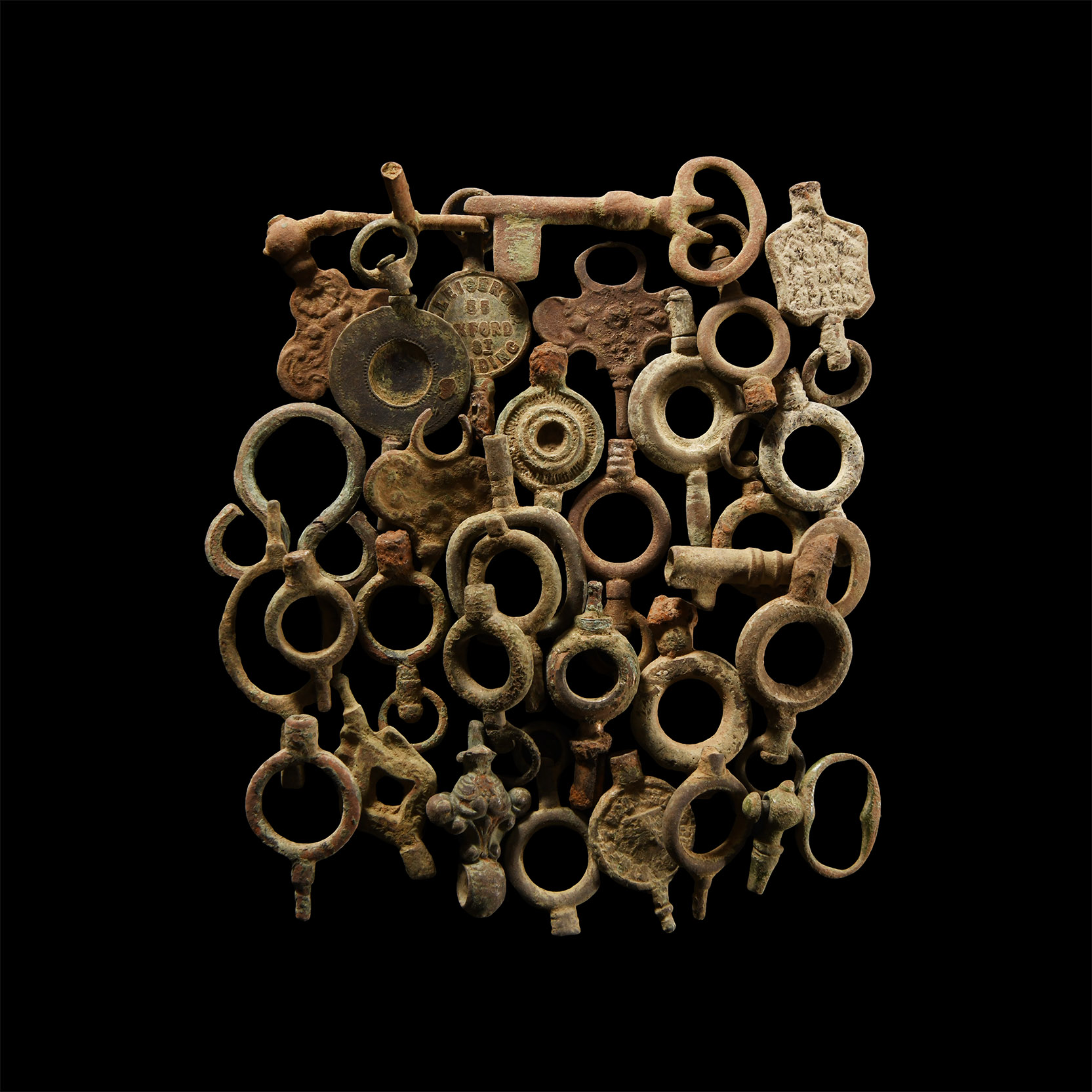 Post Medieval Bronze Watch Key Group