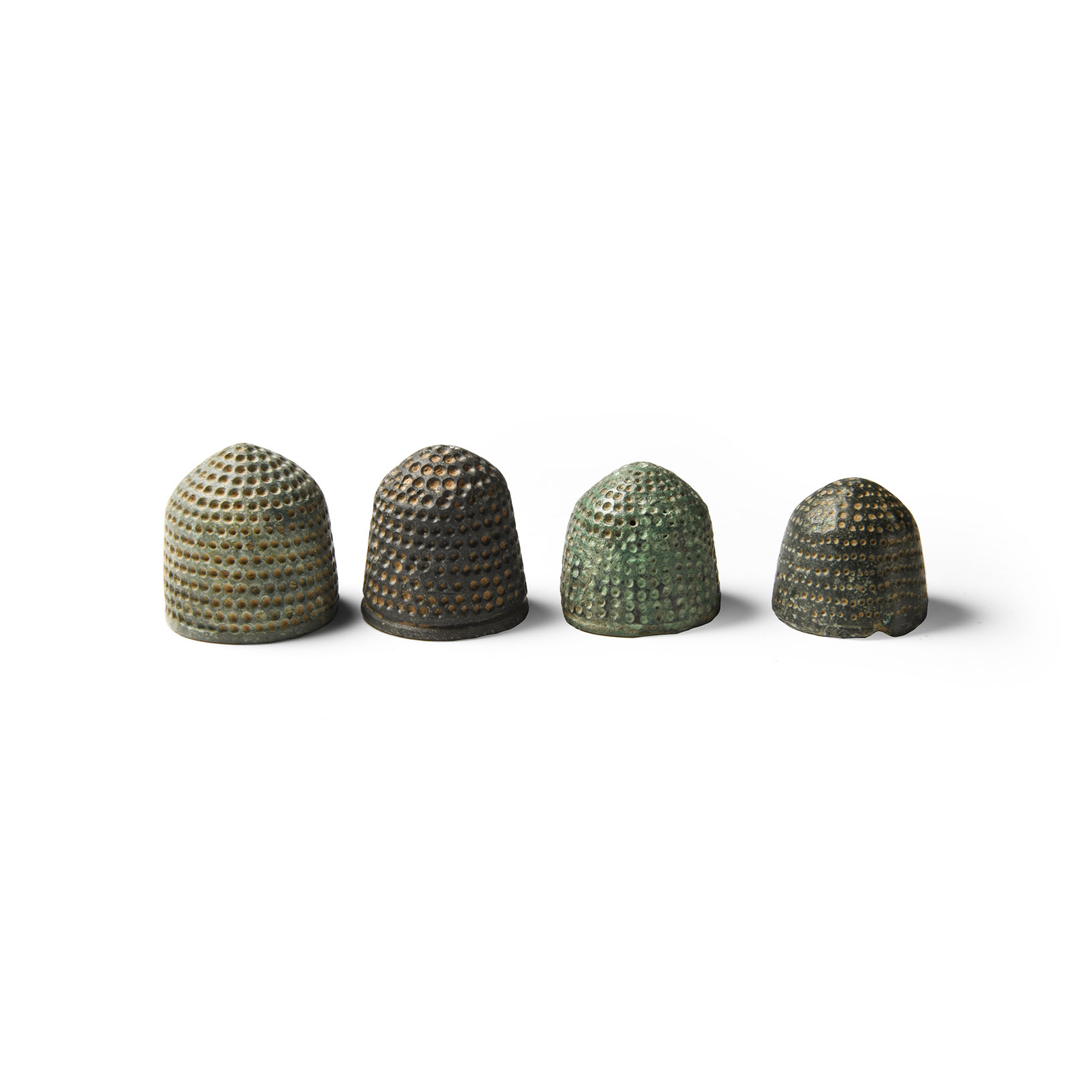 Medieval Bronze Beehive Thimble Collection