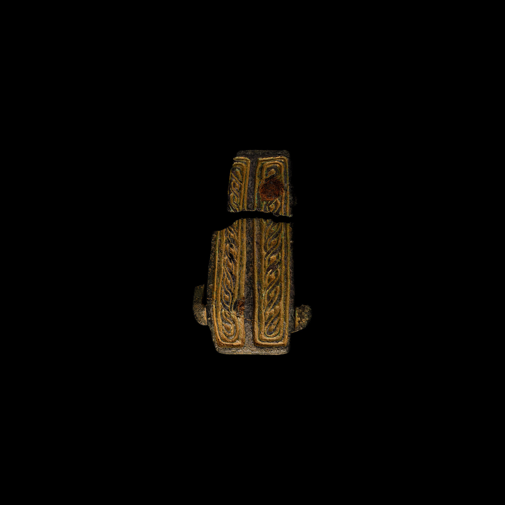 Large Anglo-Saxon Gilt Bronze Mount