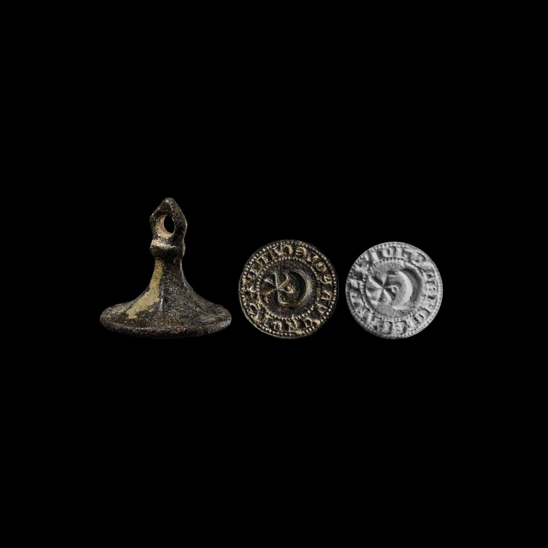 Medieval Bronze Personal Seal Matrix of John de la Pole, Second Duke of Suffolk, Constable of Wallingford Castle and High Steward of Oxford University
