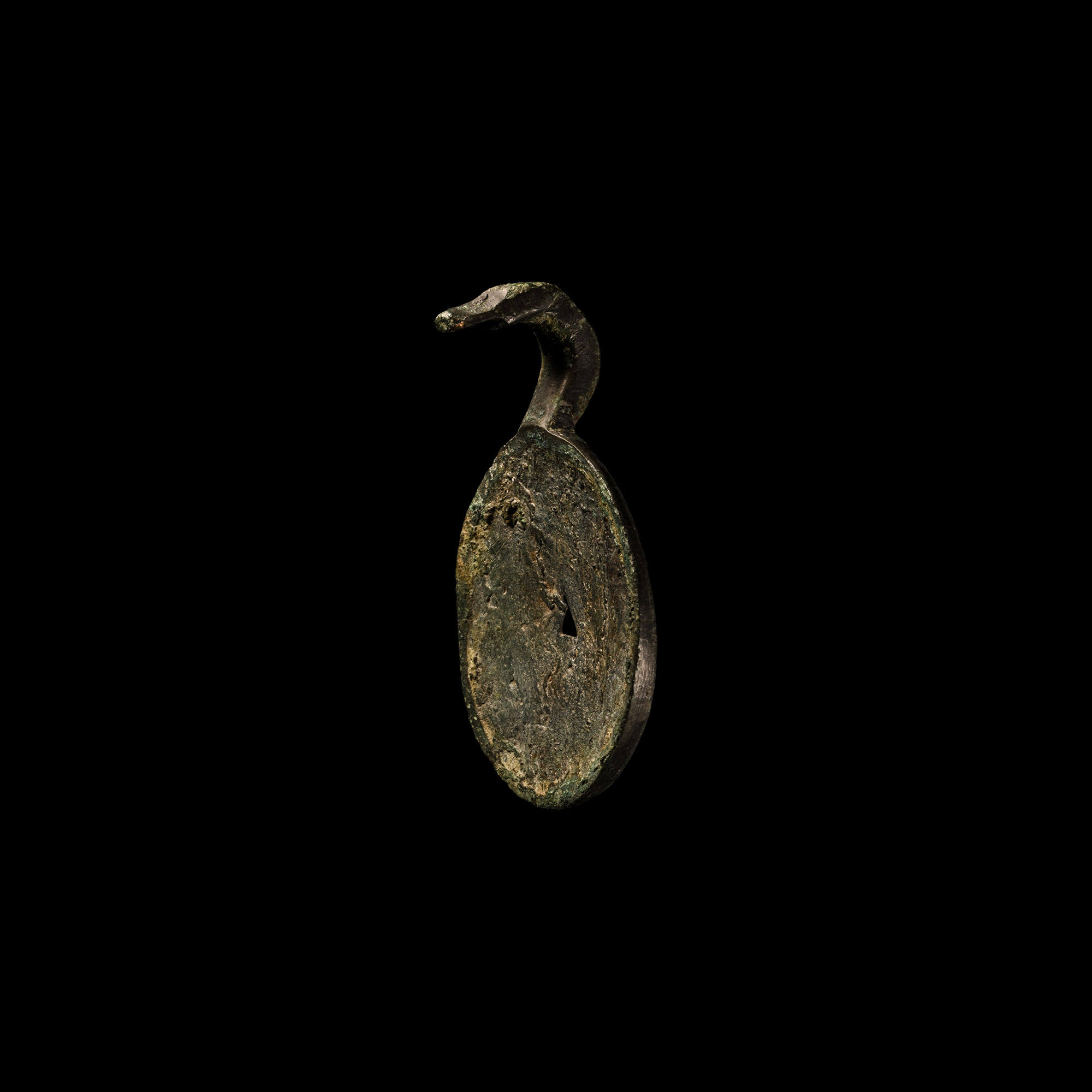 Large Anglo-Saxon Silvered Bronze Hanging Bowl Mount