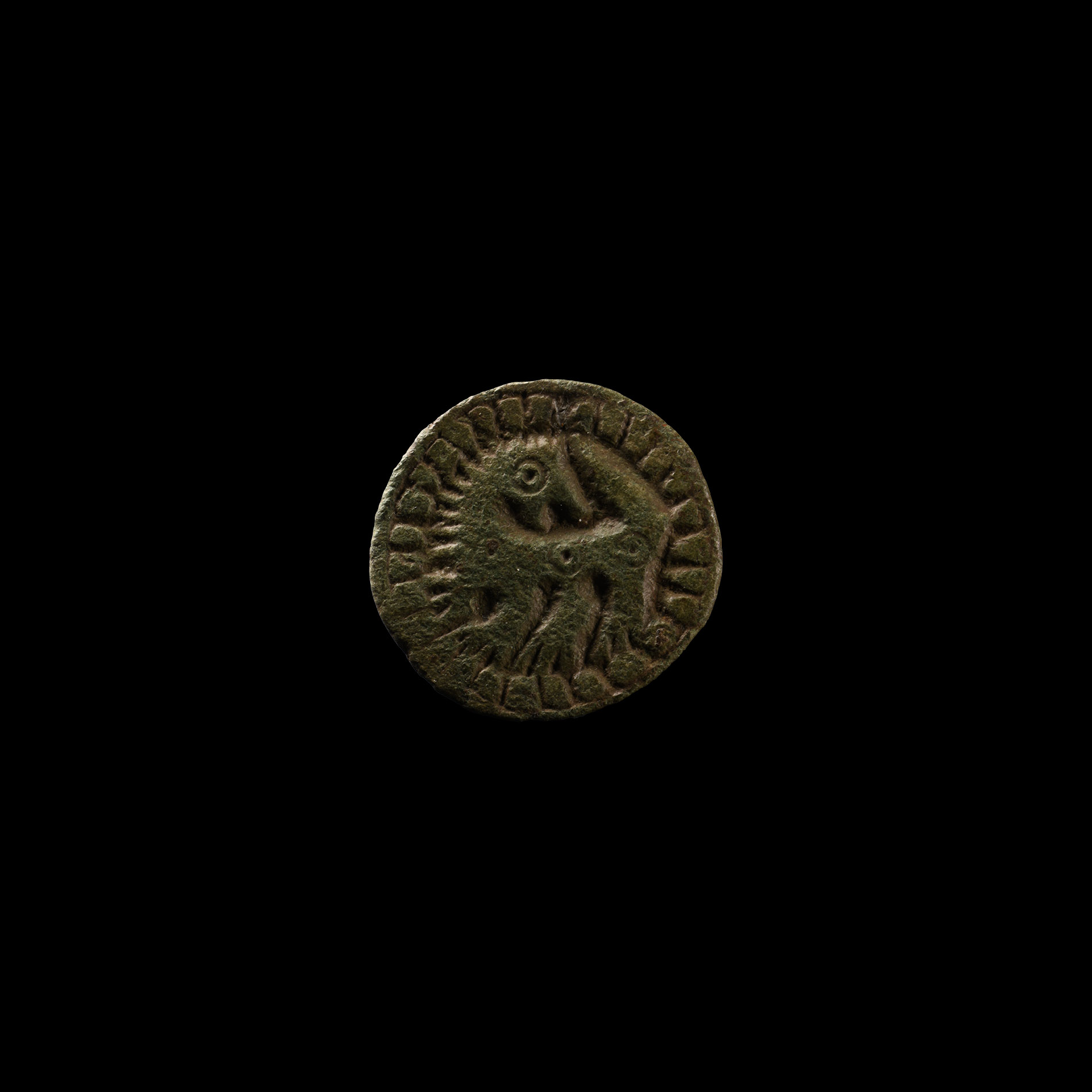 Anglo-Saxon Bronze Regardant Beast Brooch