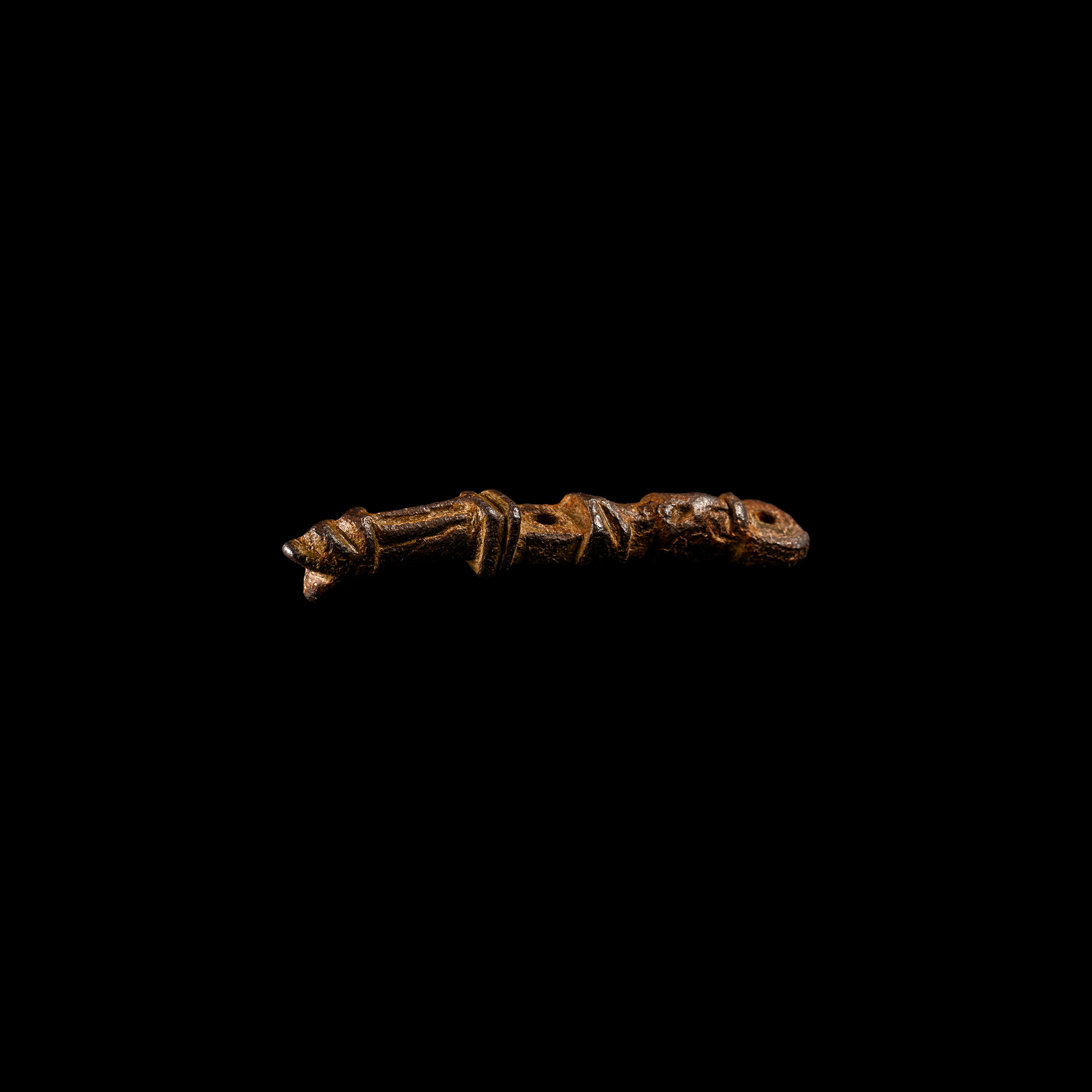 Viking Bronze Zoomorphic Strap End