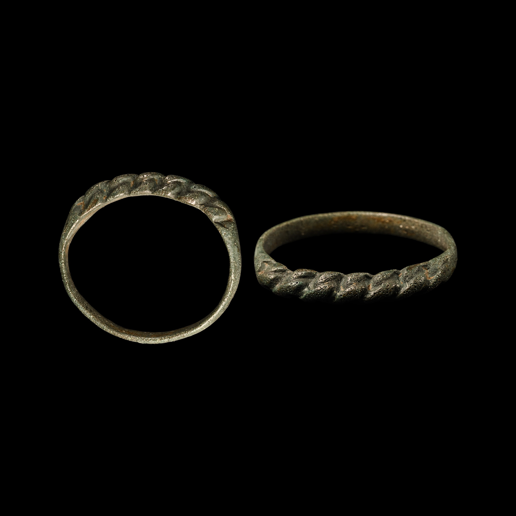 Viking Age Bronze Faux Plaited Ring