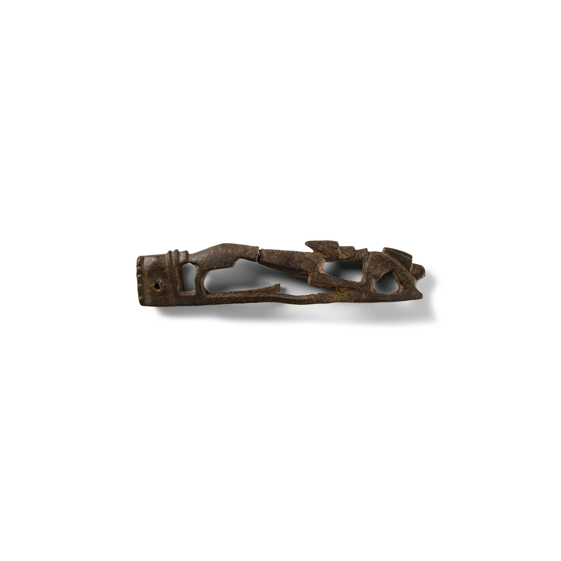 Roman Bronze Hound Chasing Hare Folding Knife Handle