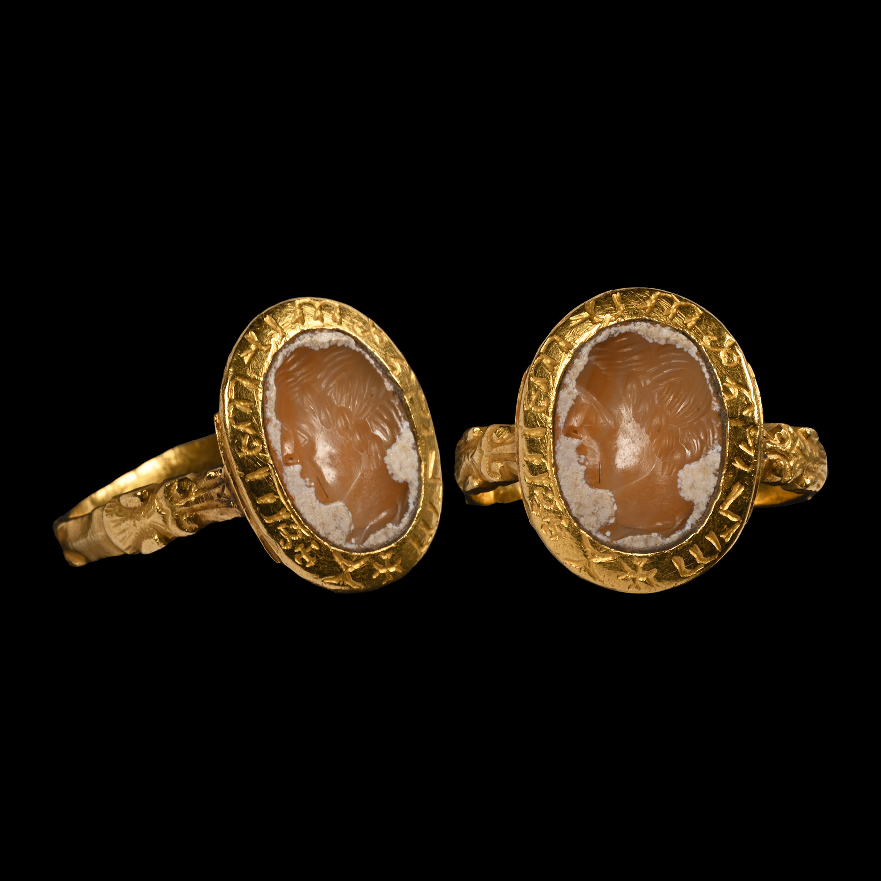 Medieval Gold Ring with Inscription