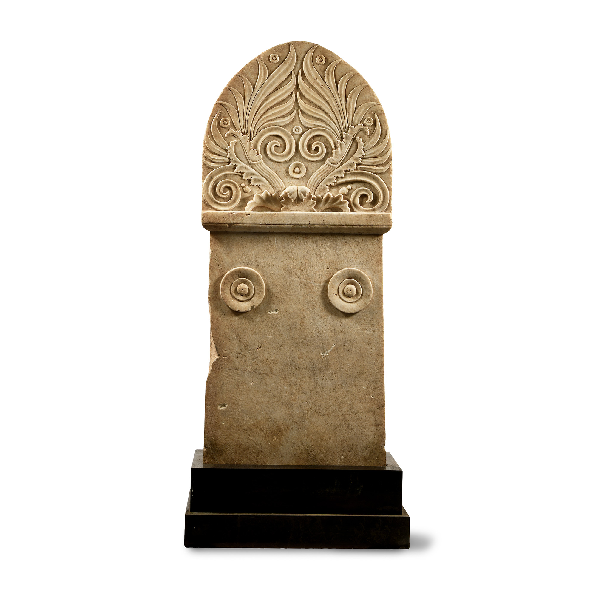Greek Marble Funerary Anthemion Stele