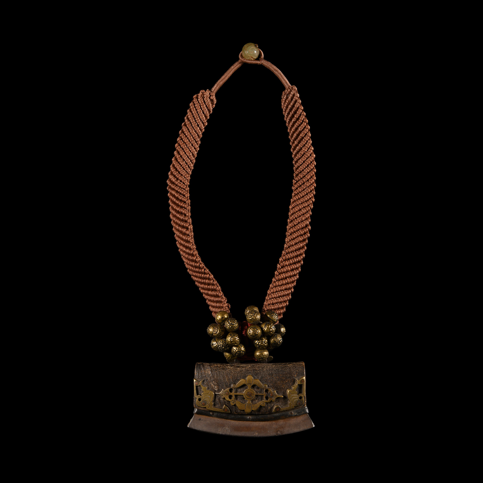 Sino-Tibetan Inscribed Fire Steel with Pouch
