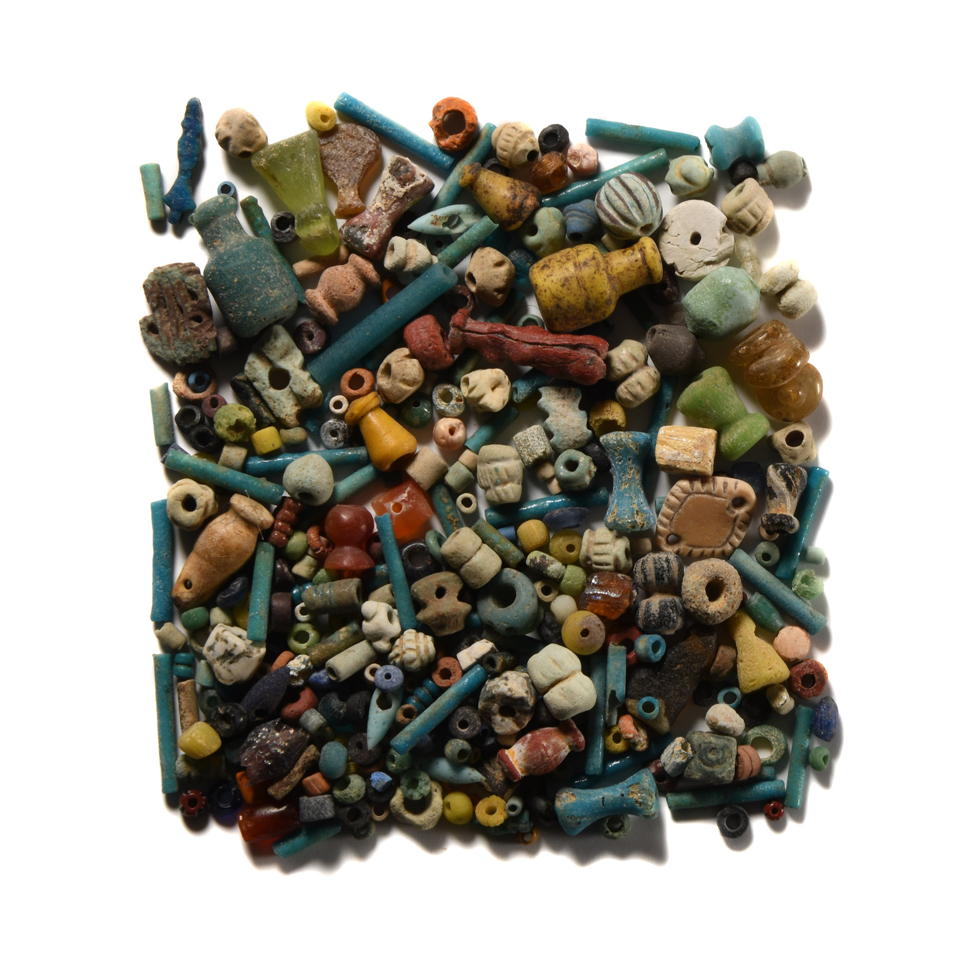 Egyptian and Other Faience Amulet and Bead Group