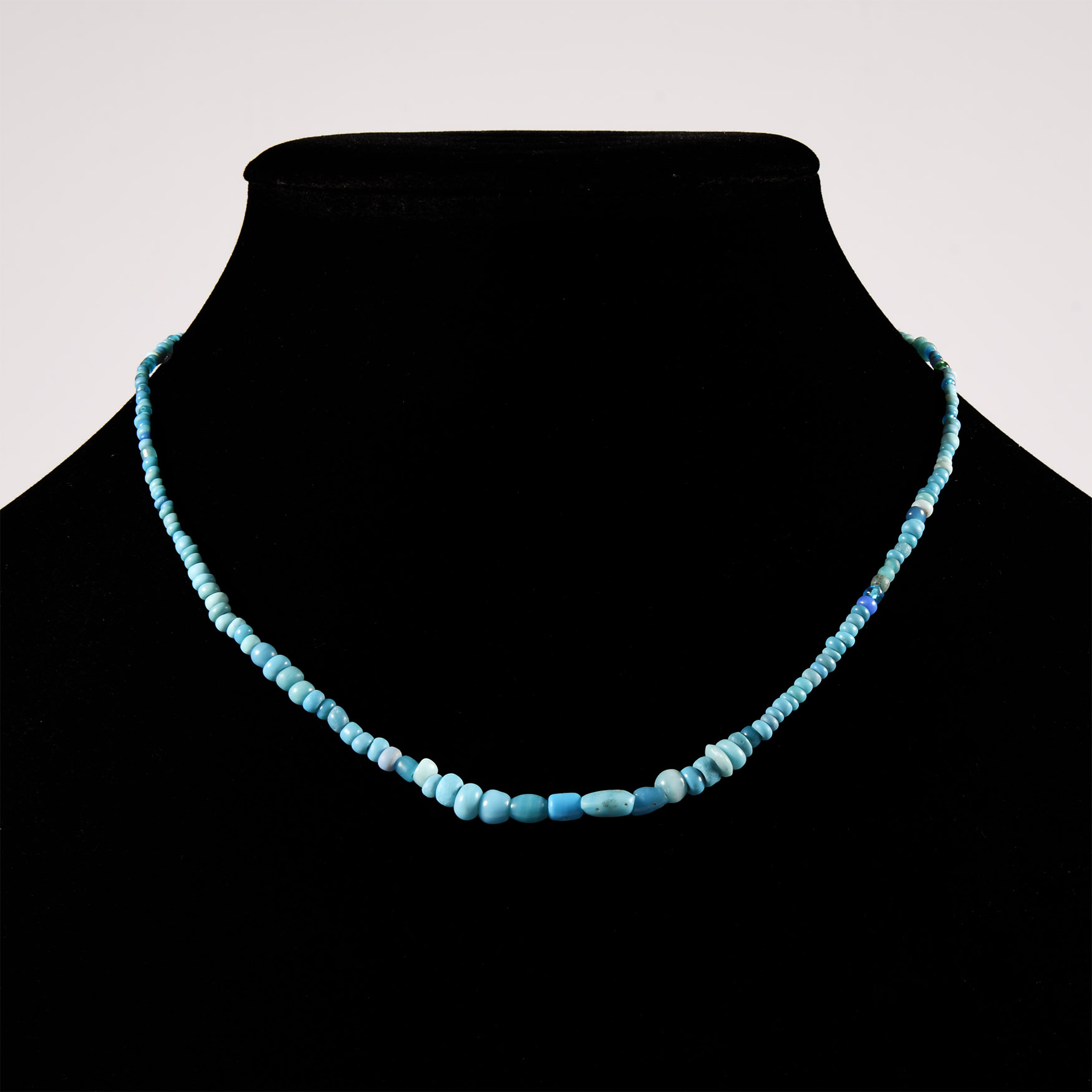 Western Asiatic Turquoise Blue Glass Bead Necklace String