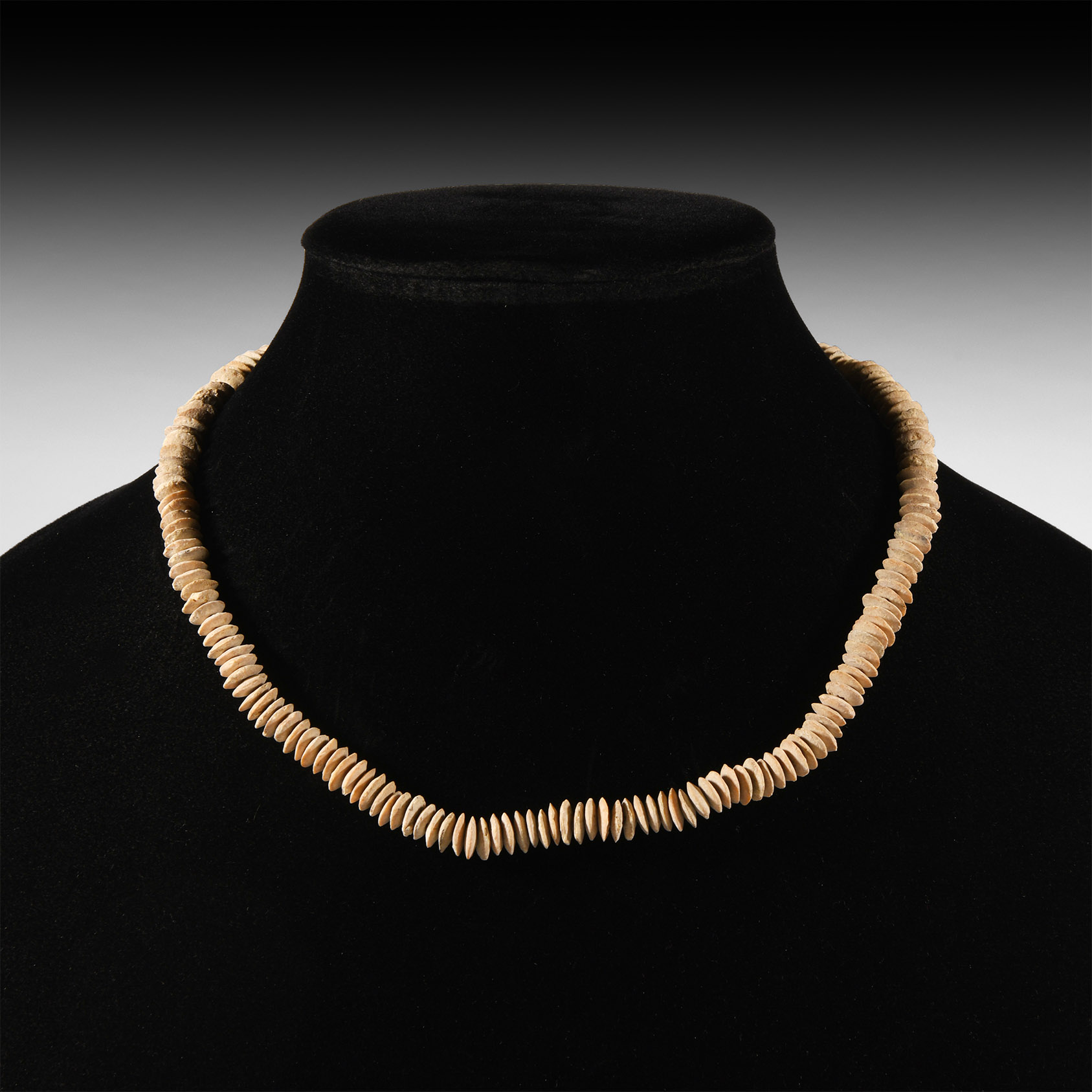 Mesopotamian Alabaster Disc Bead Necklace String