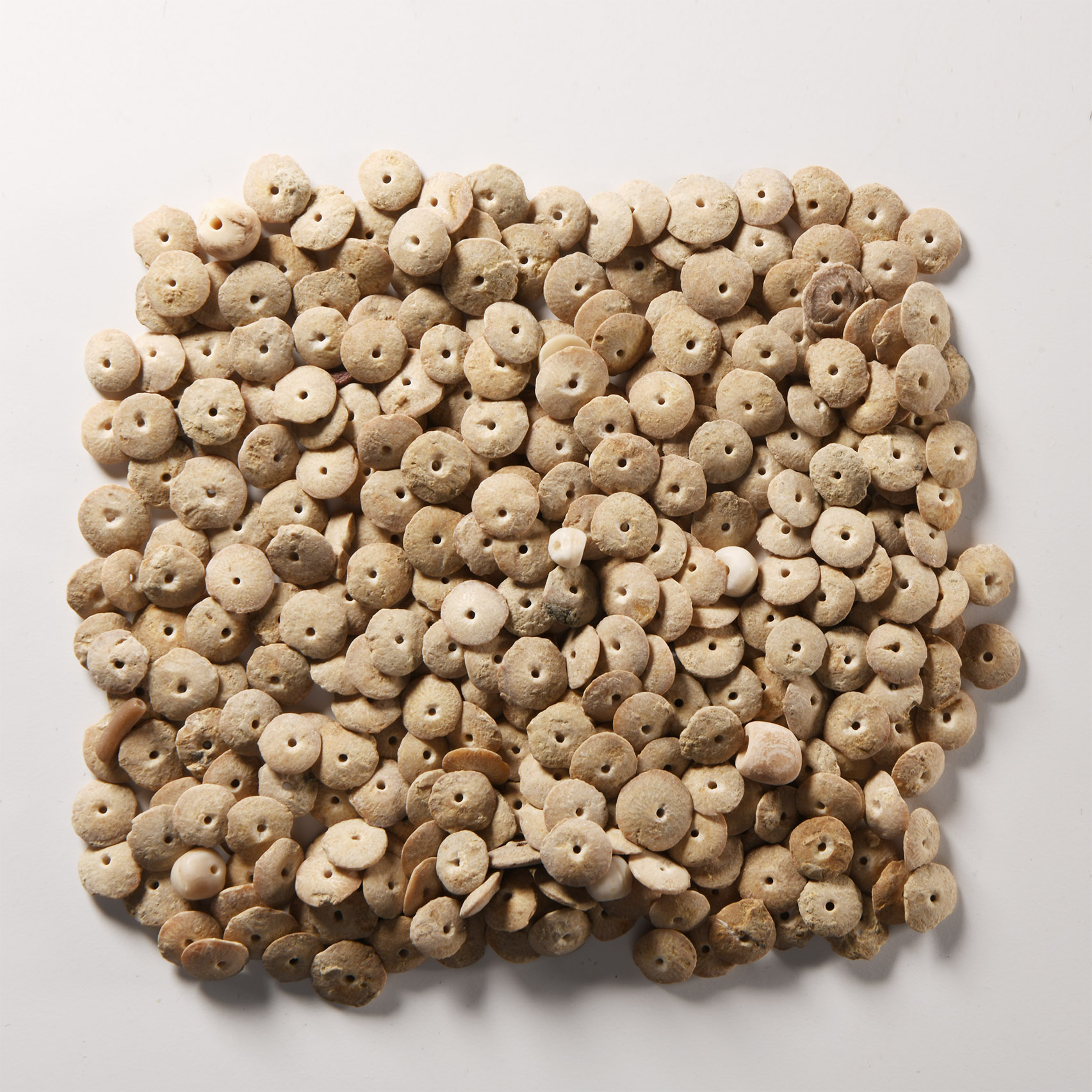 Mesopotamian Alabaster Disc Necklace Bead Group