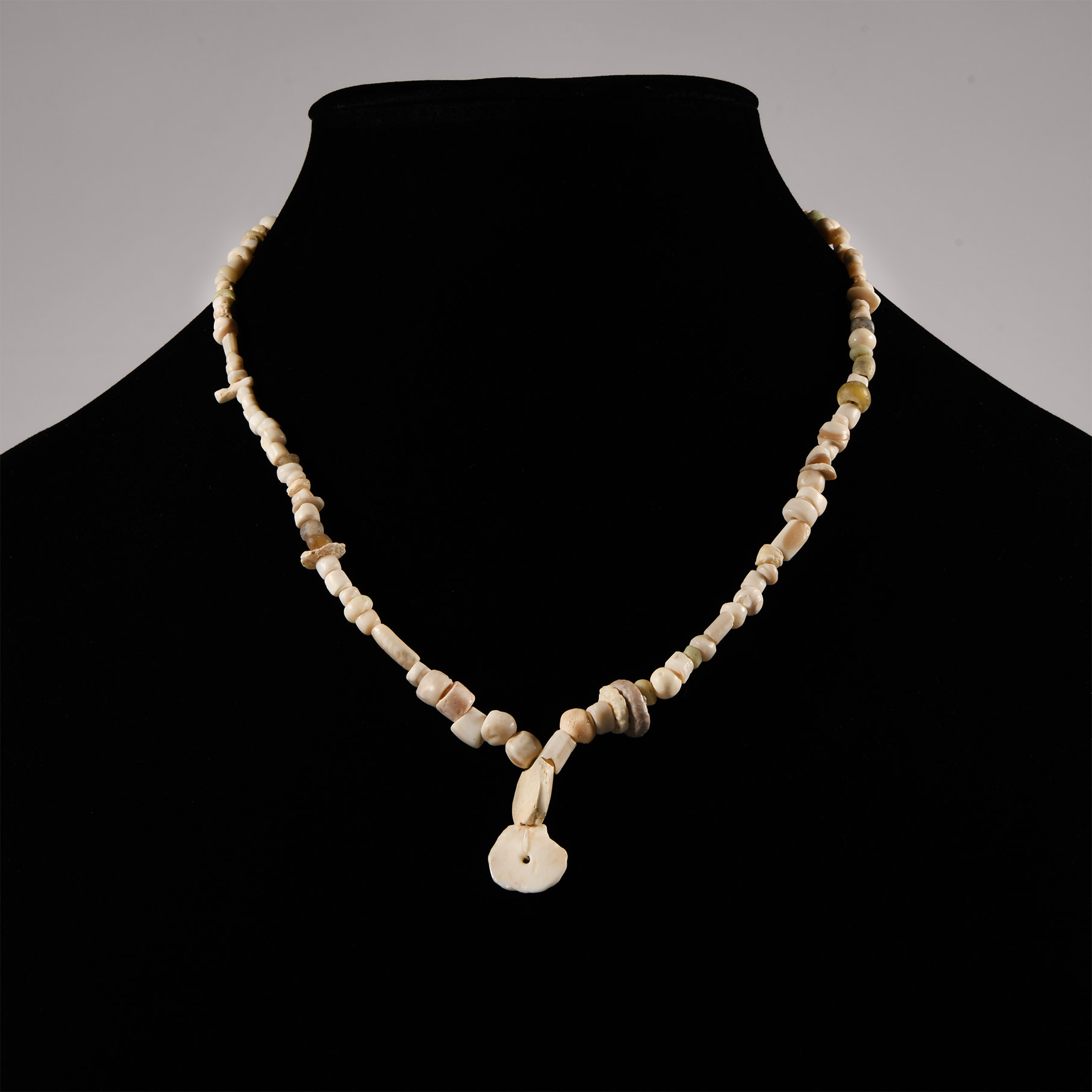 Western Asiatic Stone and Shell Bead Necklace