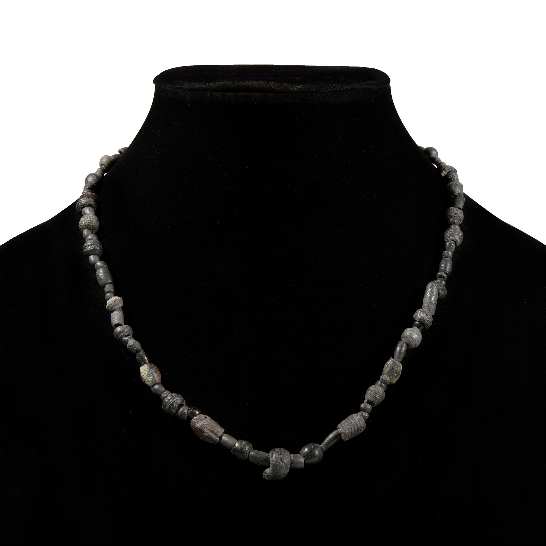 Roman Black Glass and Other Bead Necklace String