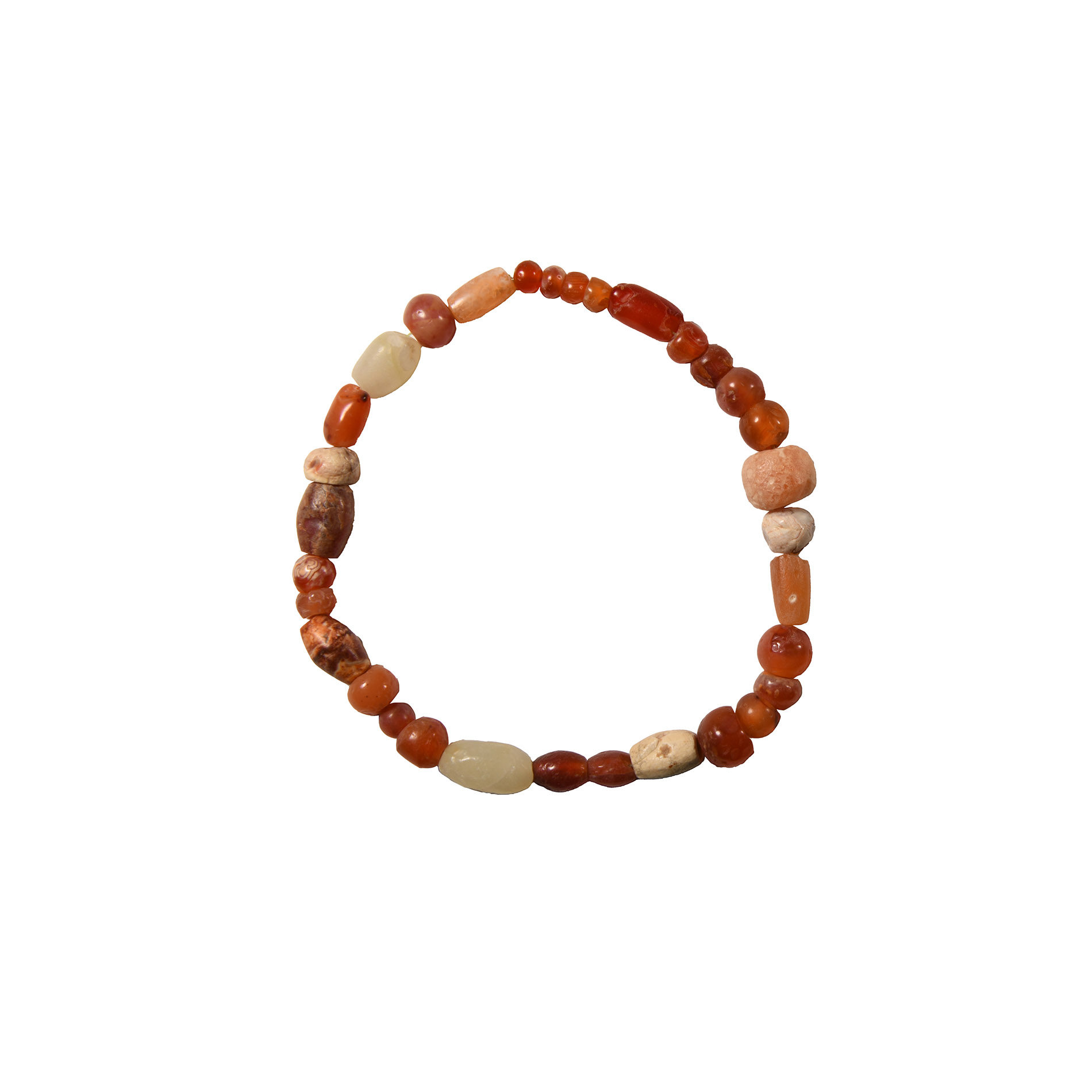 Western Asiatic Carnelian Bead Bracelet String