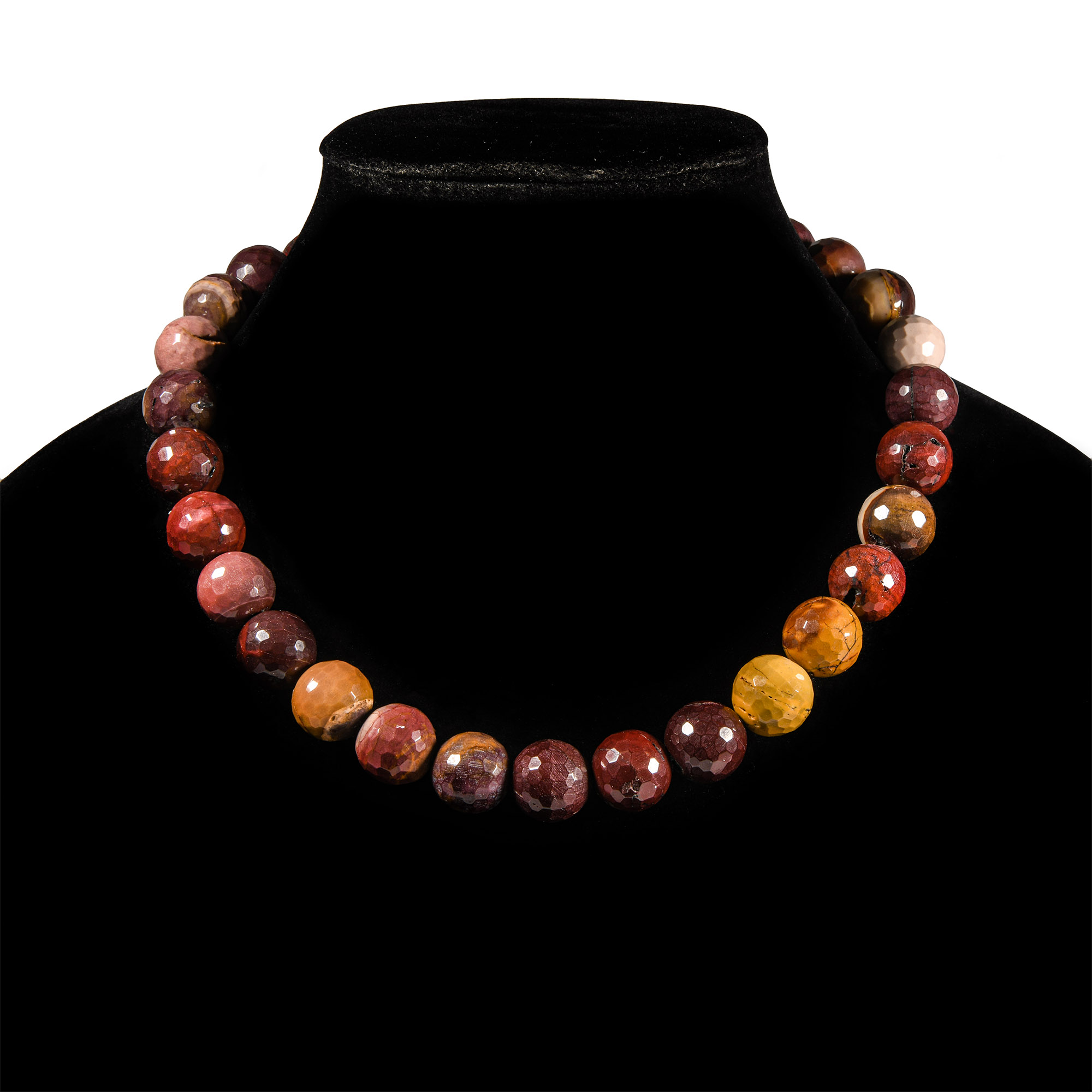 Facetted Stone Bead Necklace String