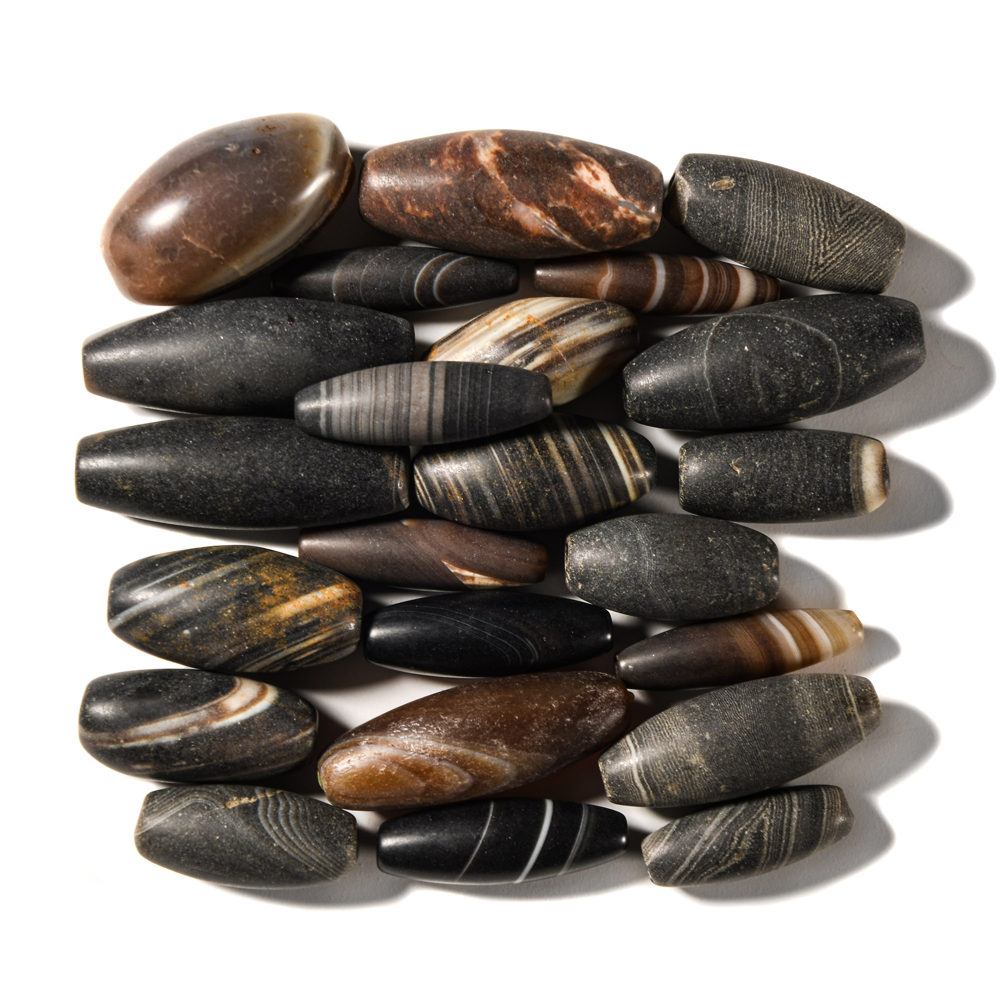Banded Agate Necklace Bead Group