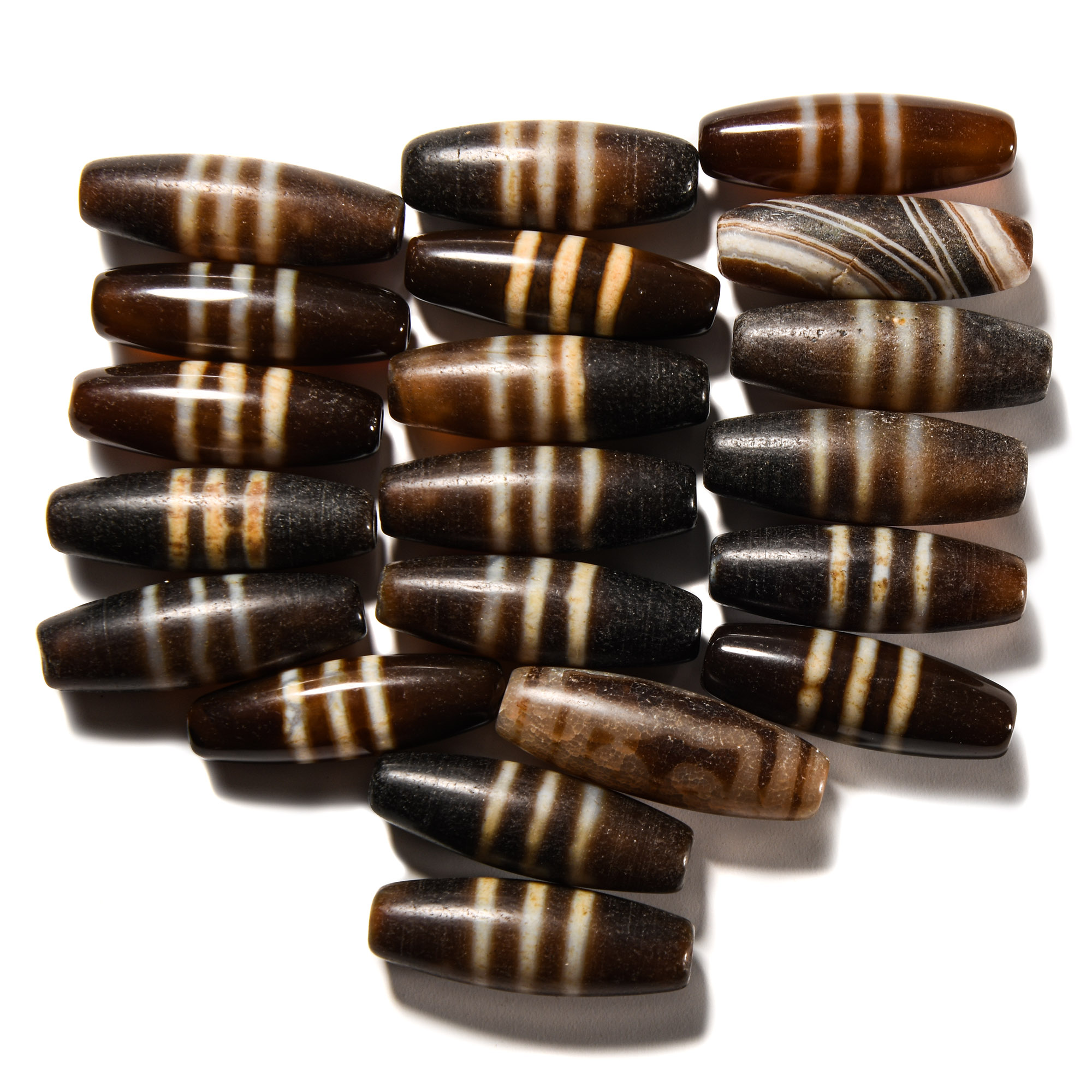 Tibetan Style Agate Necklace Bead Group
