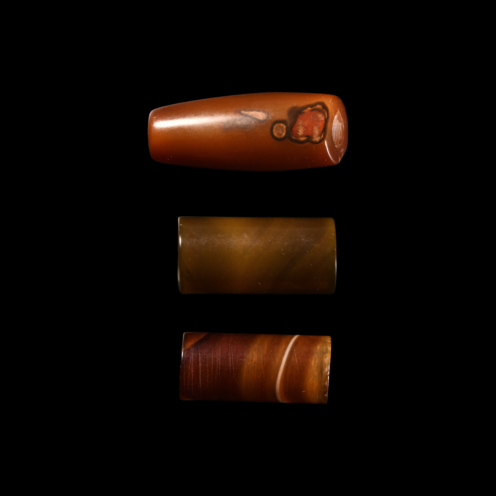 Tibetan Style Giant Carnelian Necklace Bead Group
