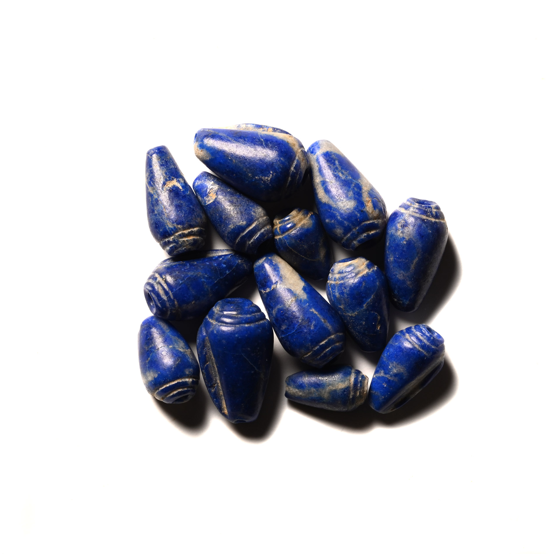 Lapis Lazuli Shell Bead Group
