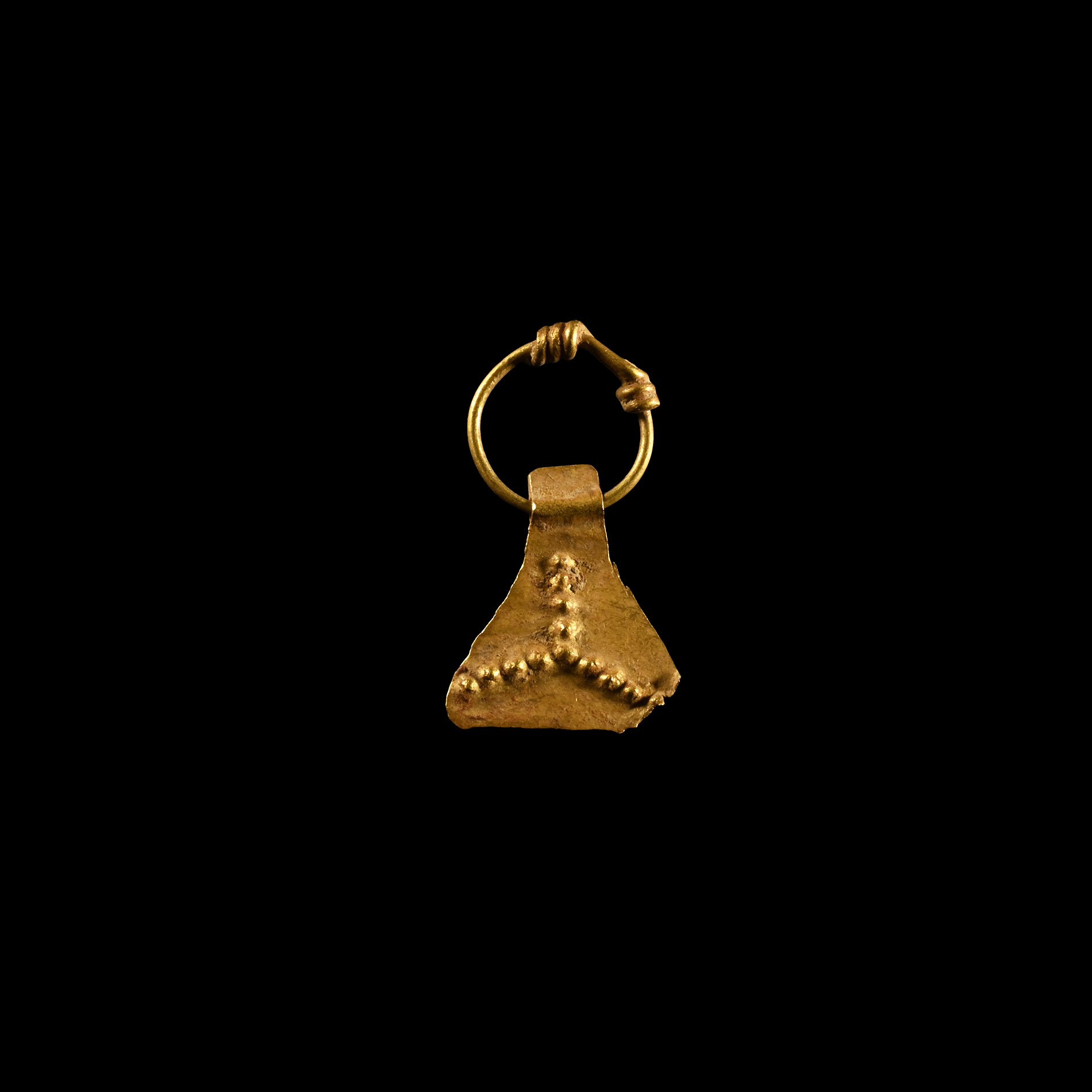 Iron Age Gold Axe-Shaped Amuletic Pendant