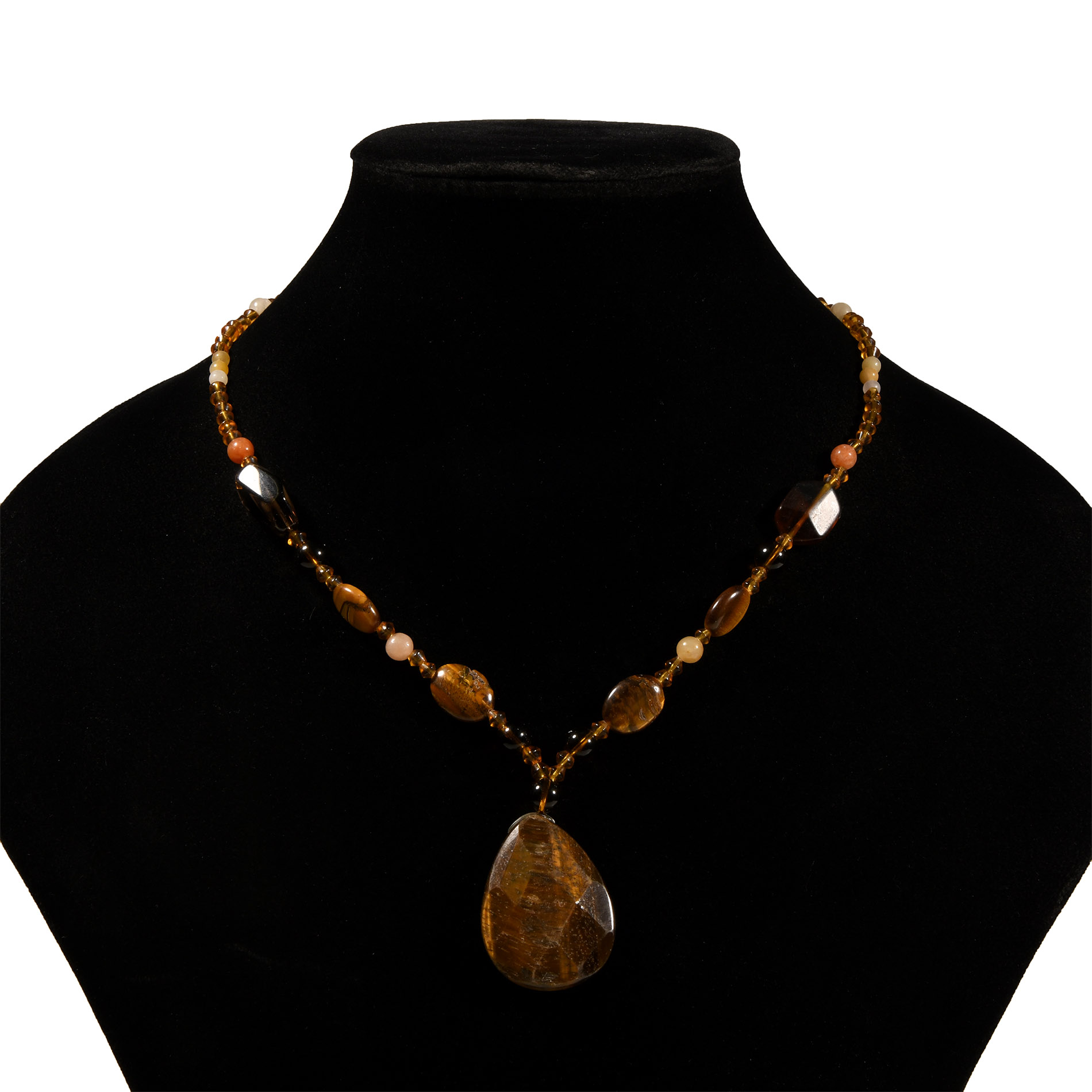 Natural History - Tiger's Eye Pendant Designer Necklace