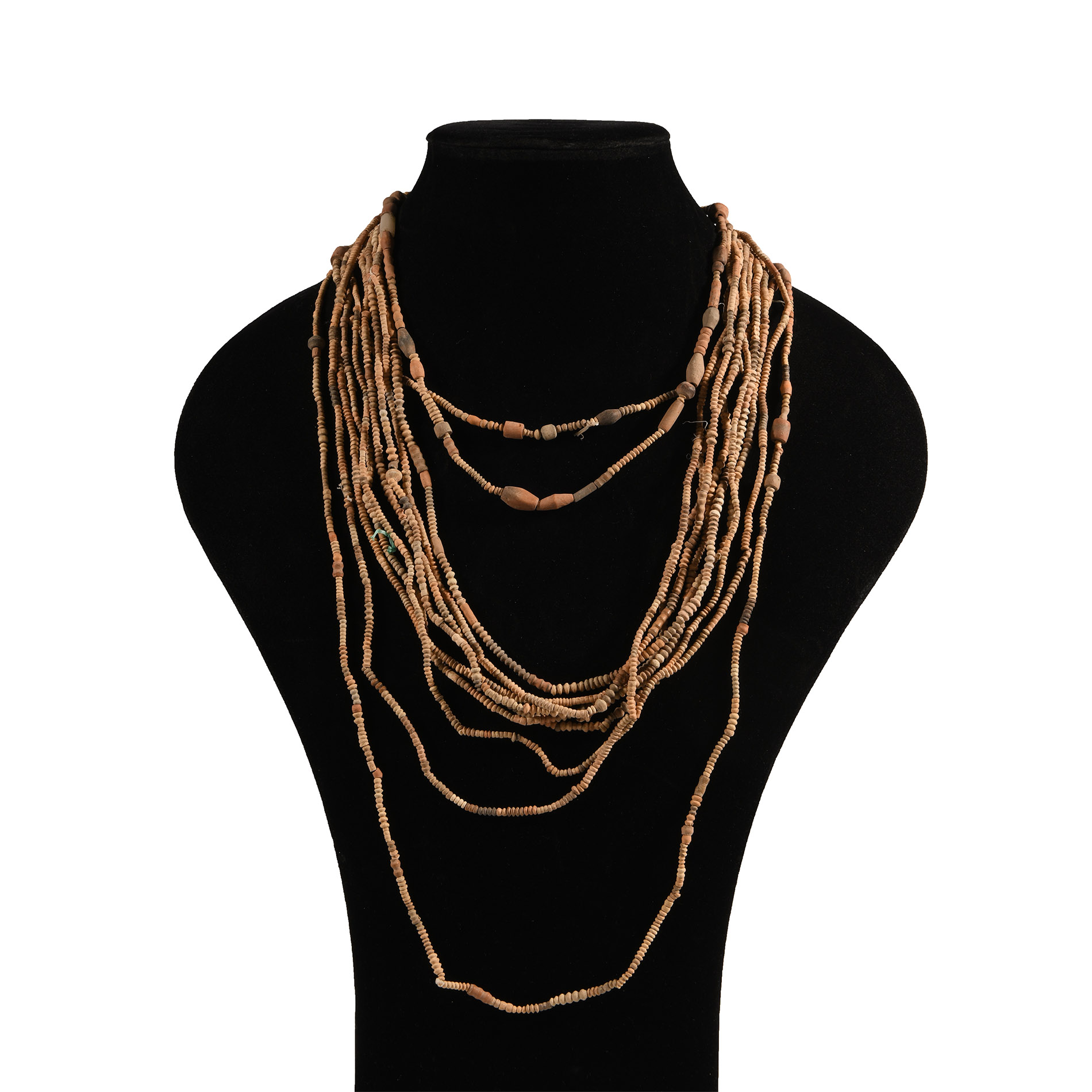 African Terracotta Bead String Group