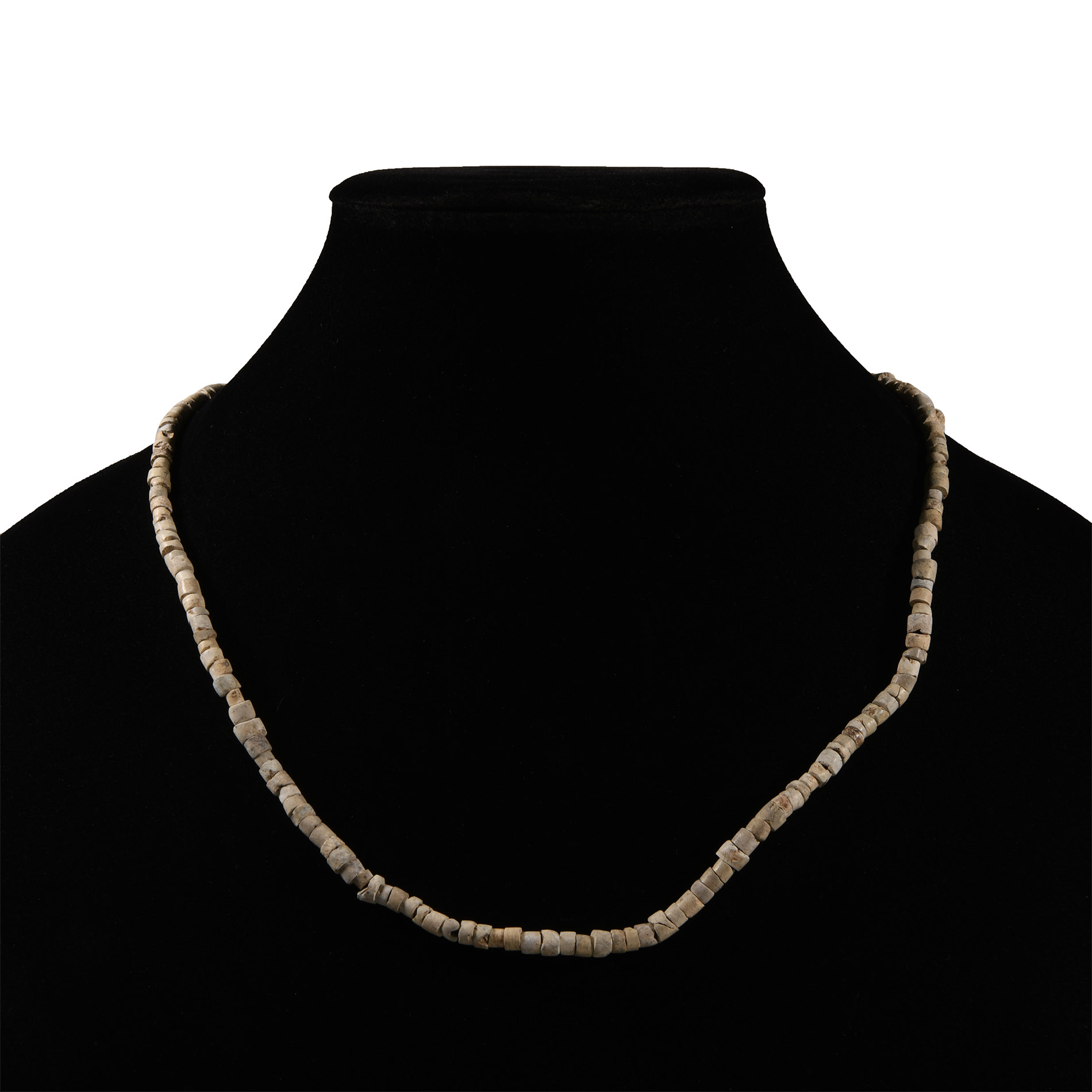 Western Asiatic White Stone Bead Necklace