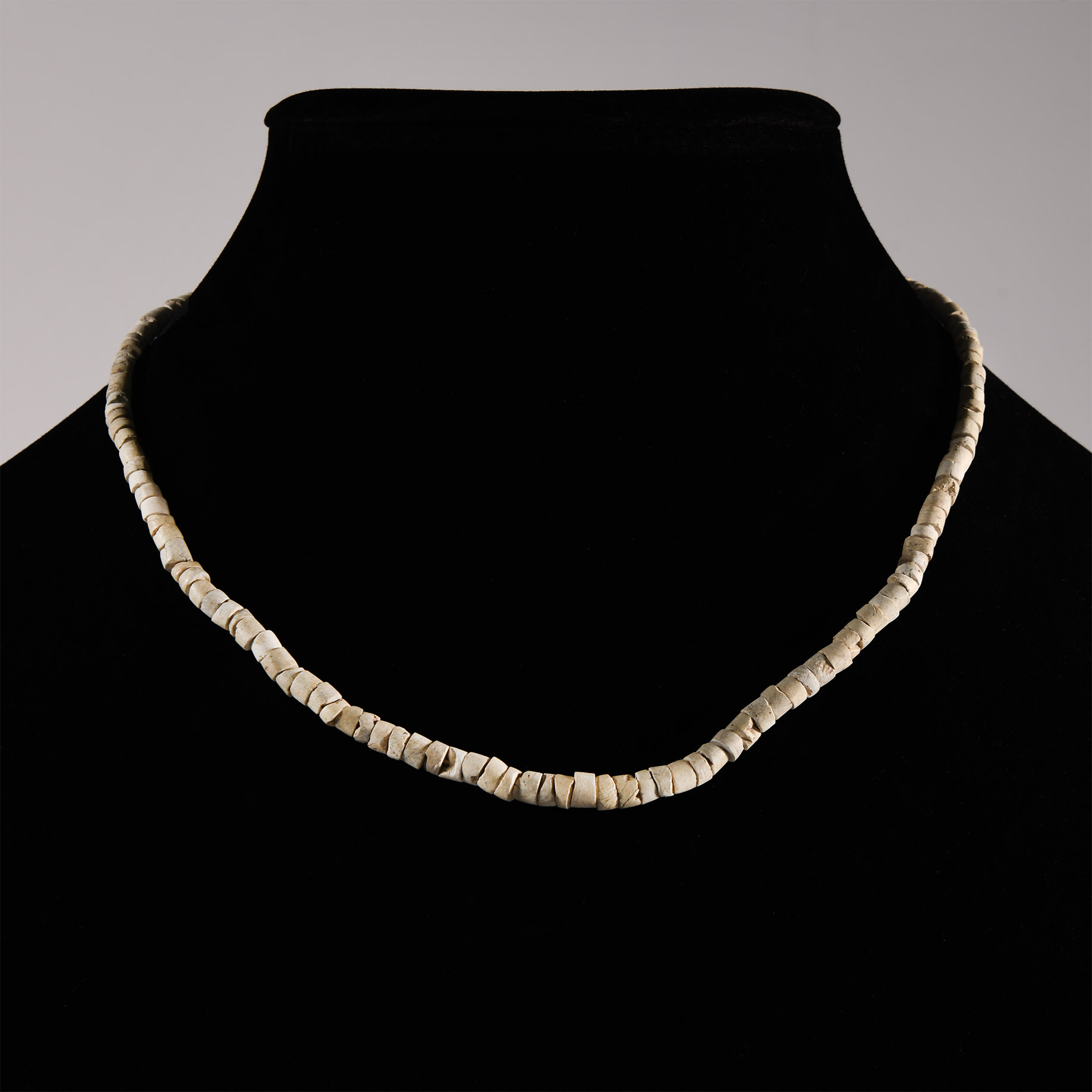 Western Asiatic White Stone Bead Necklace