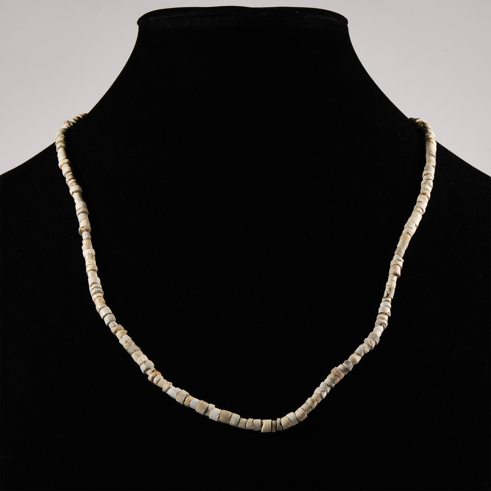 Western Asiatic White Stone Bead Necklace